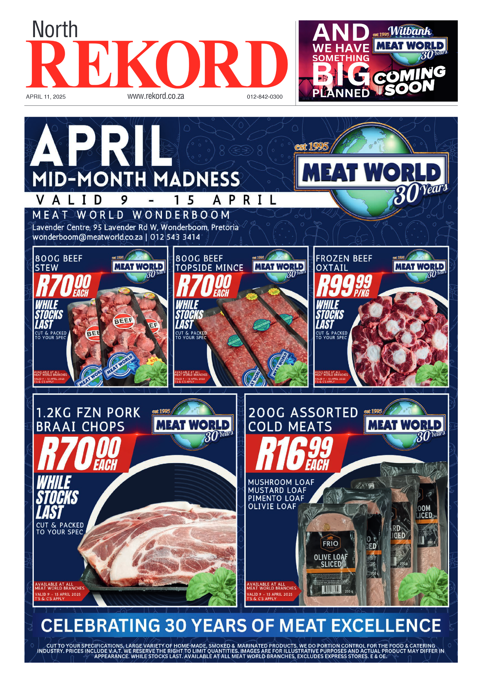 Rekord North 11 April 2025 page 1