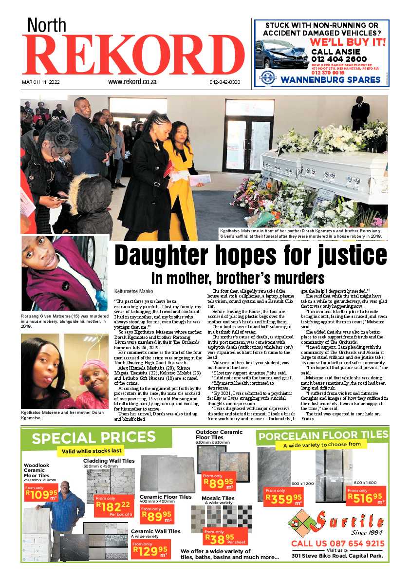 Rekord North 11 March 2022 page 1