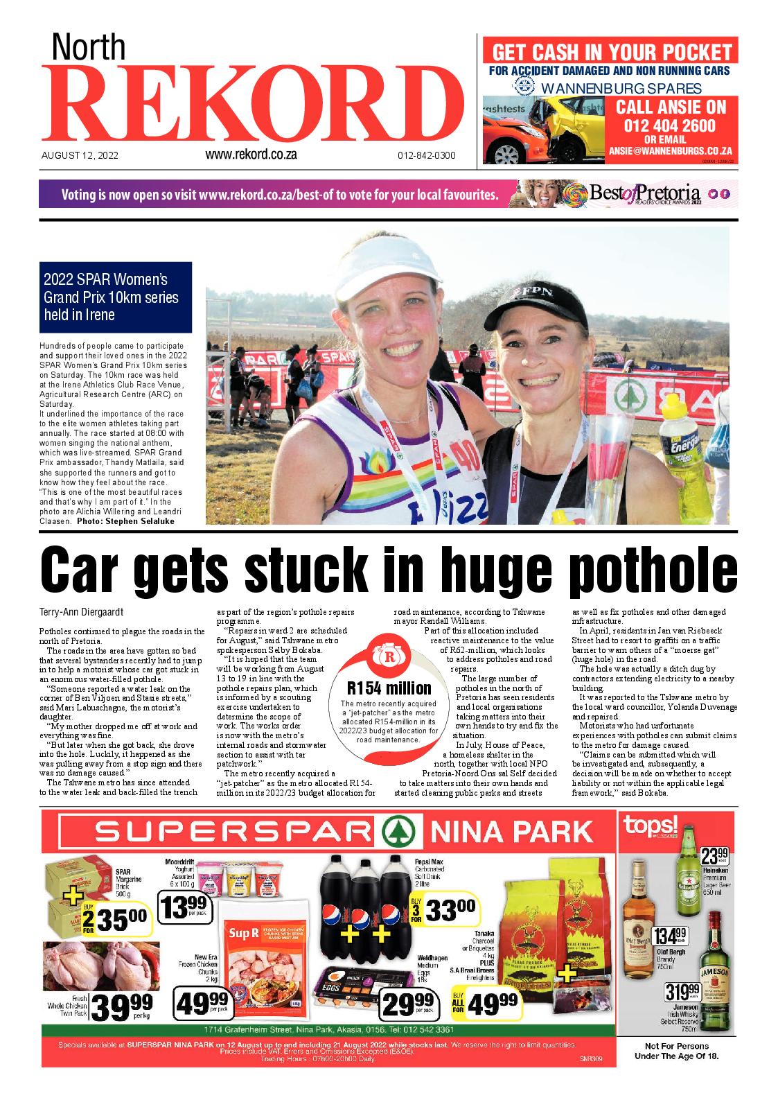 Rekord North 12 August 2022 page 1