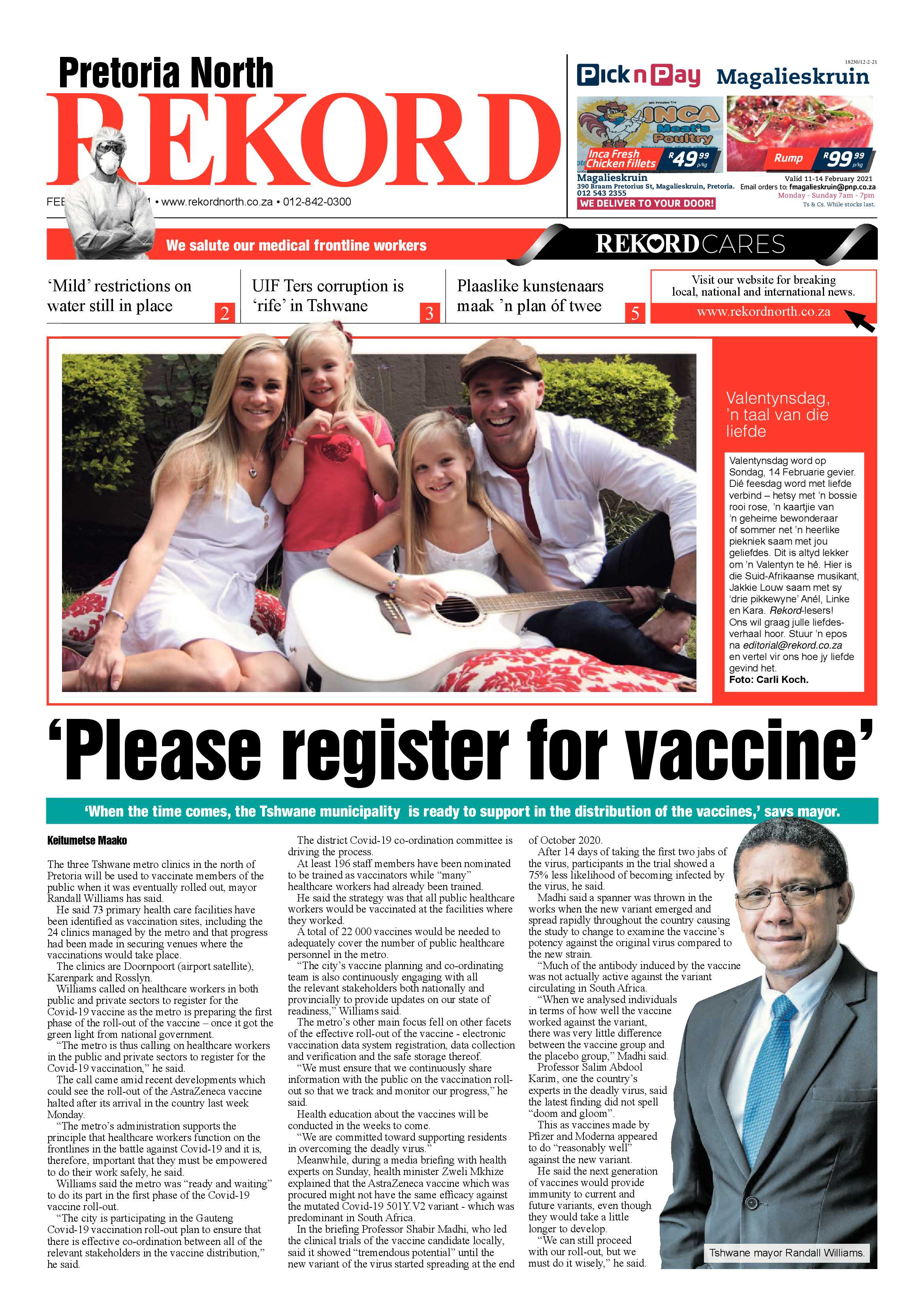 Rekord North 12 February 2021 page 1