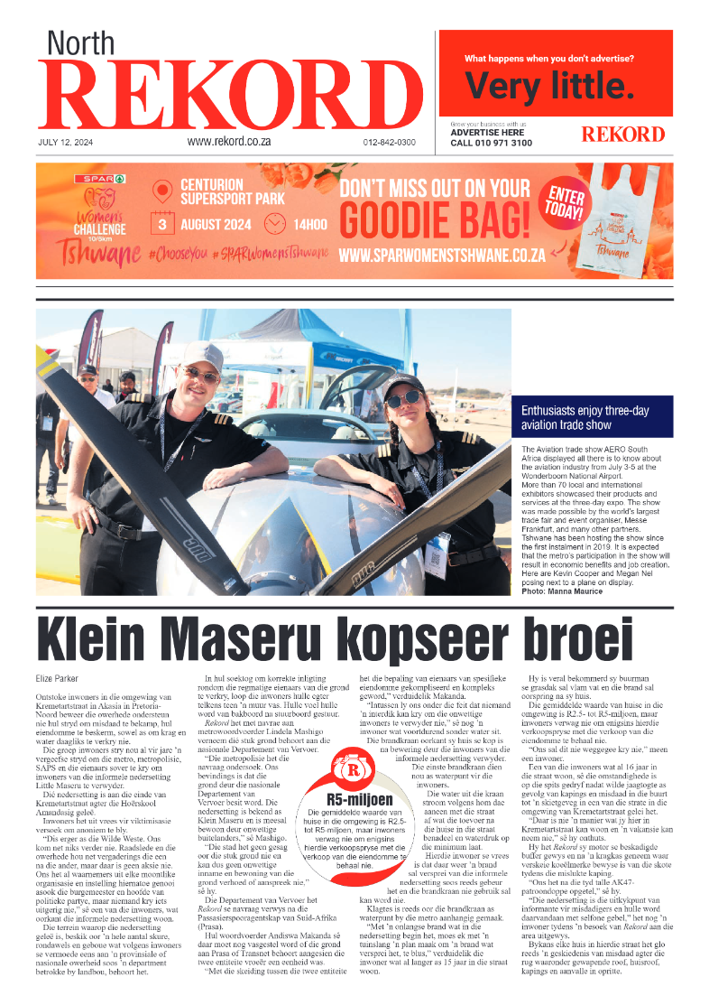 Rekord North 12 July 2024 page 1