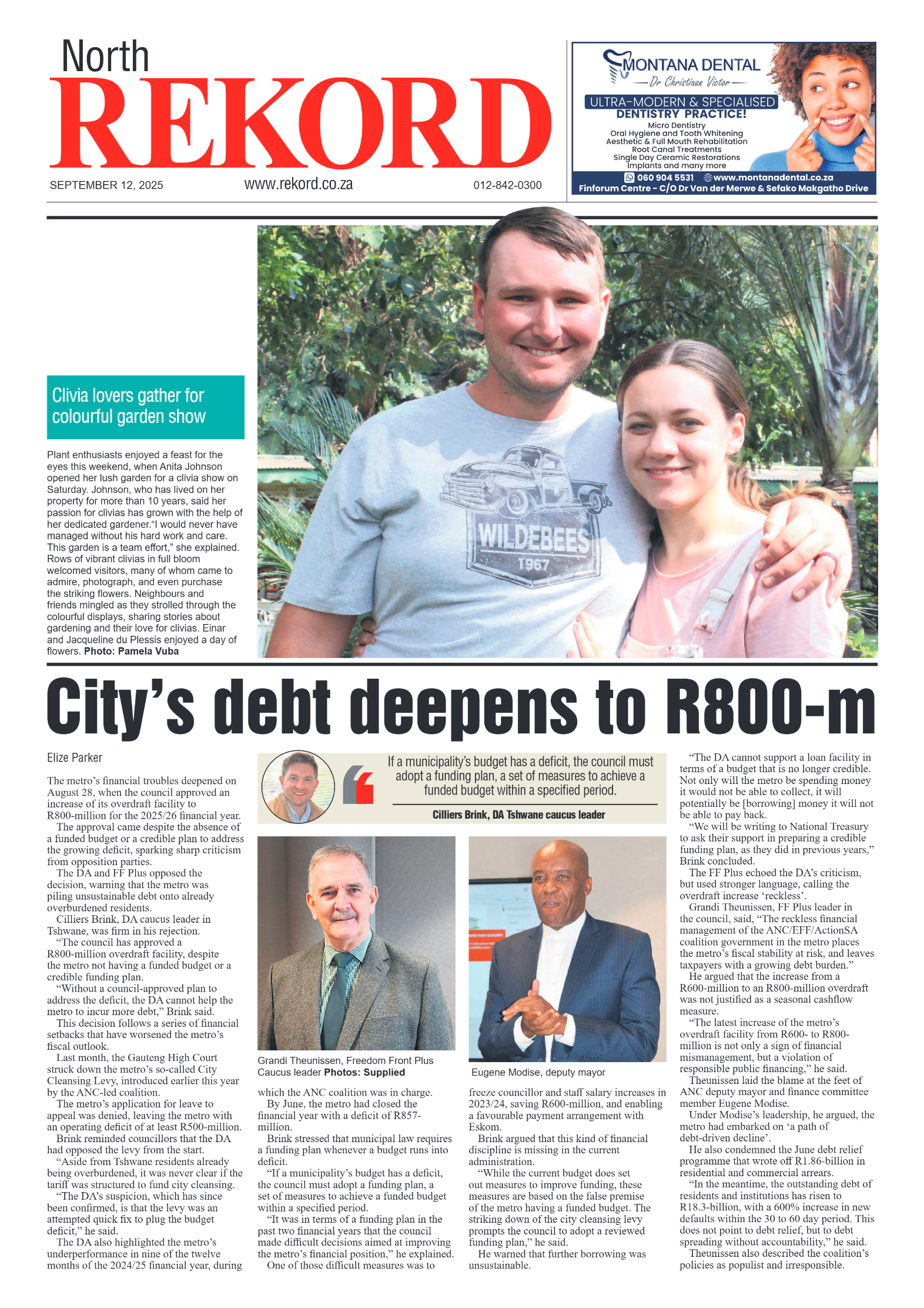 Rekord North 12 September 2025 page 1