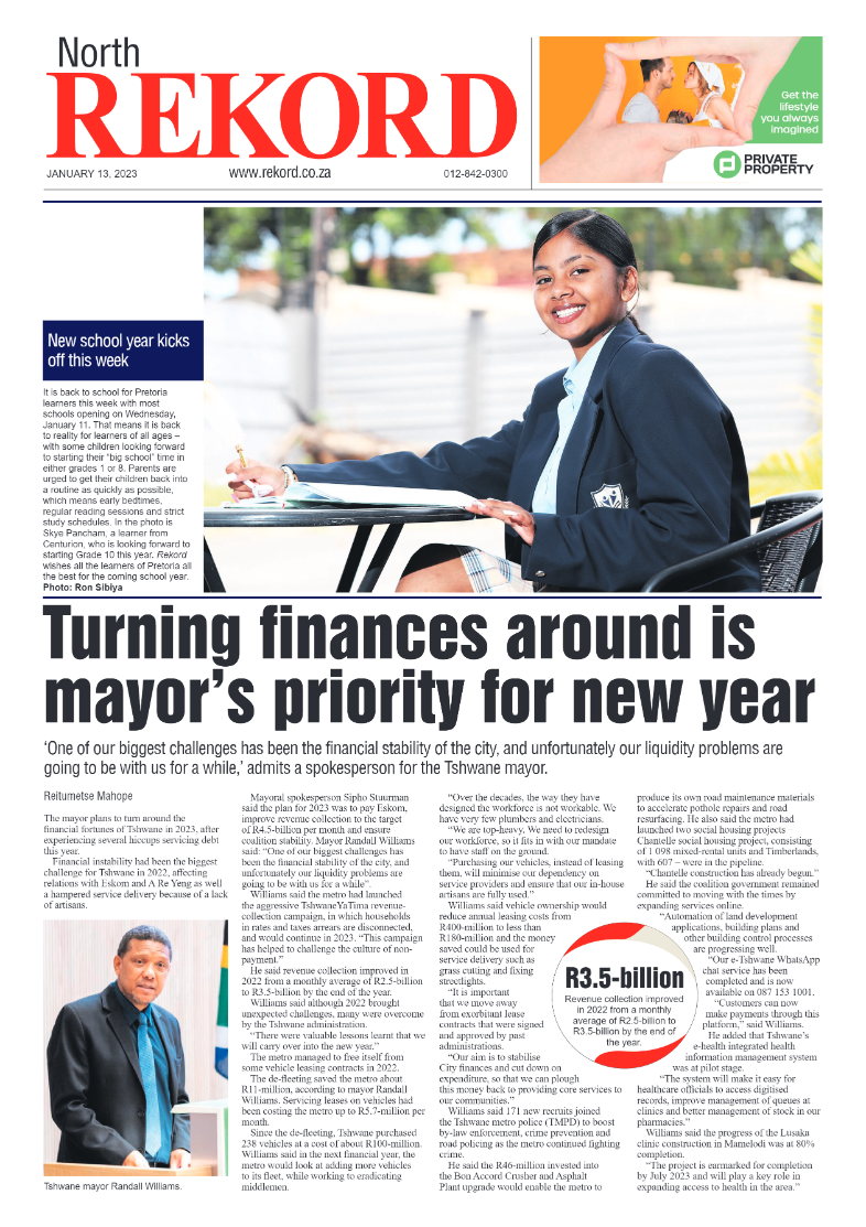 Rekord North 13 January 2023 page 1