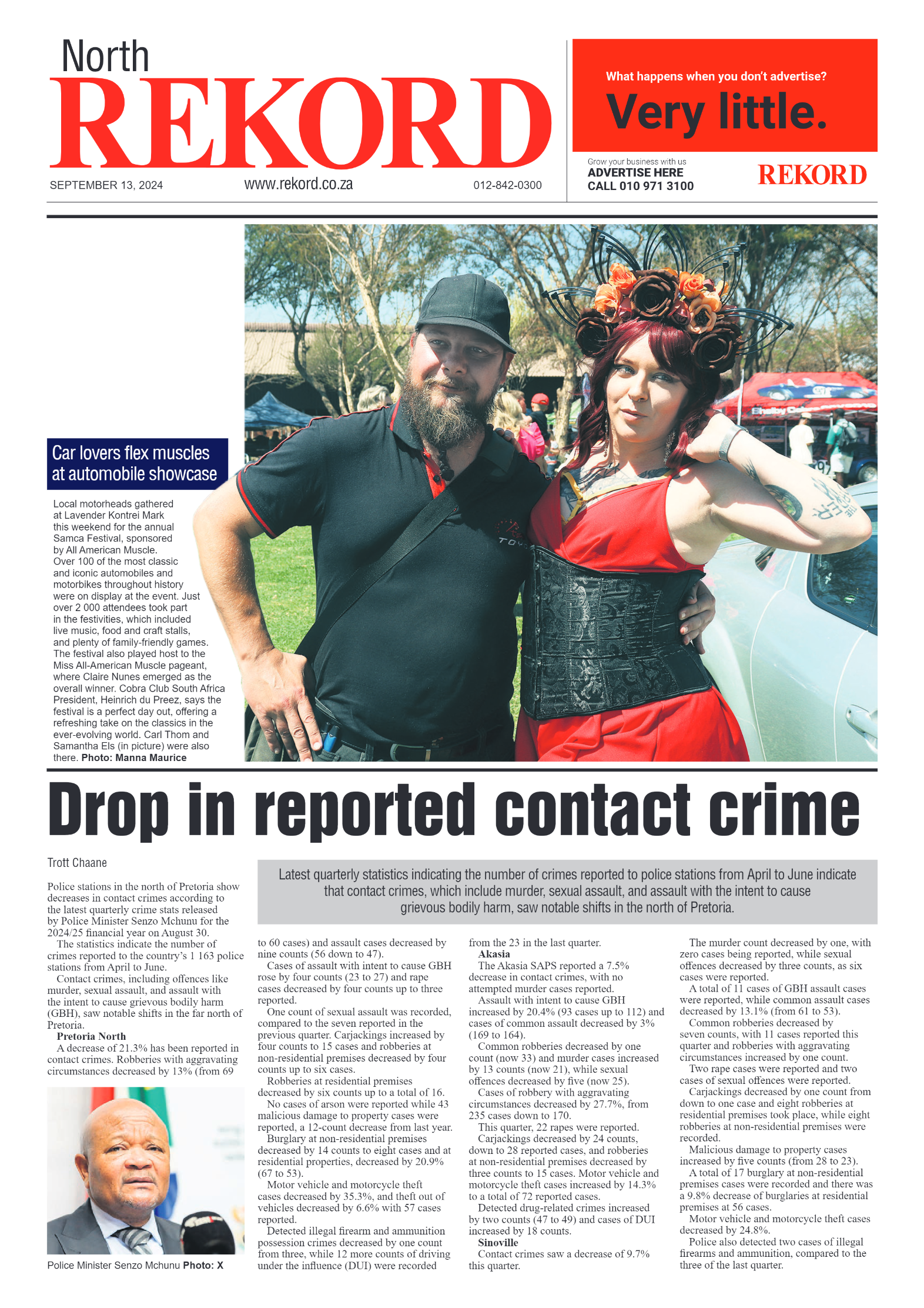 Rekord North 13 September 2024 page 1