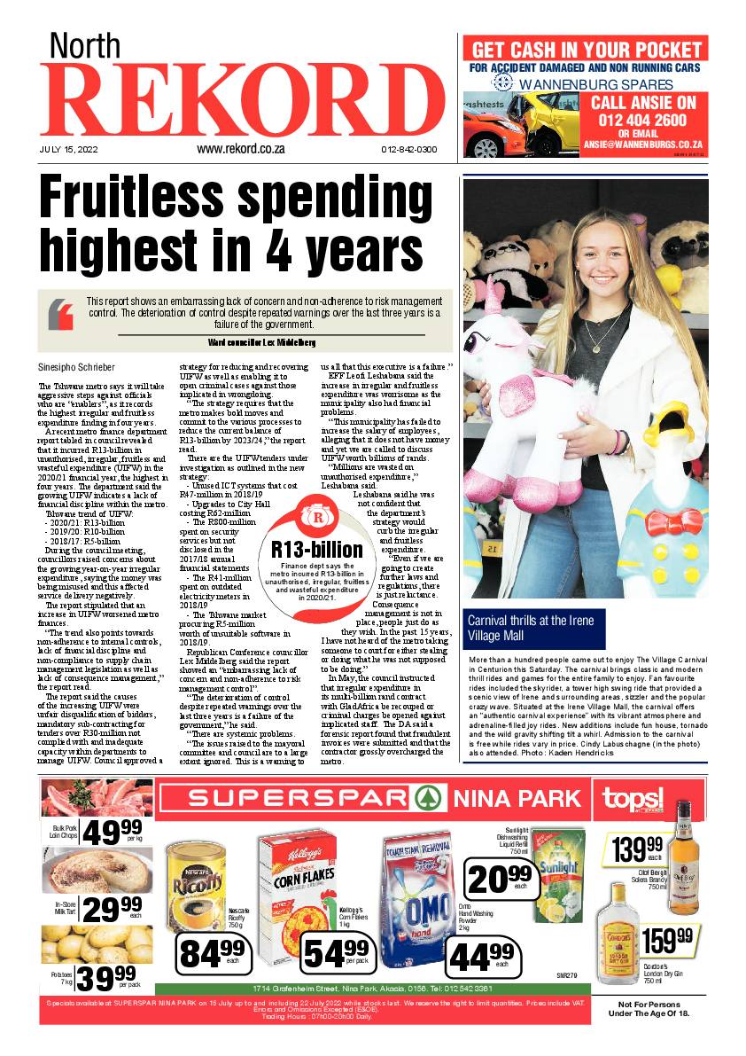 Rekord North 15 July 2022 page 1