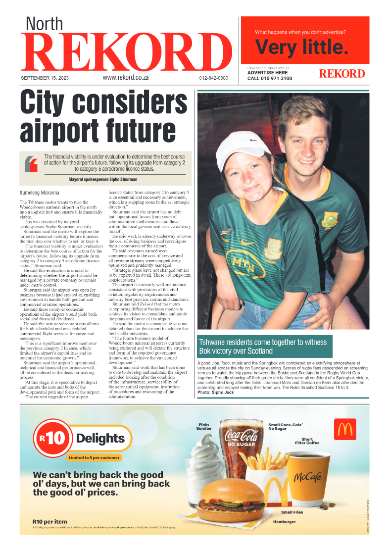 Rekord North 15 September 2023 page 1