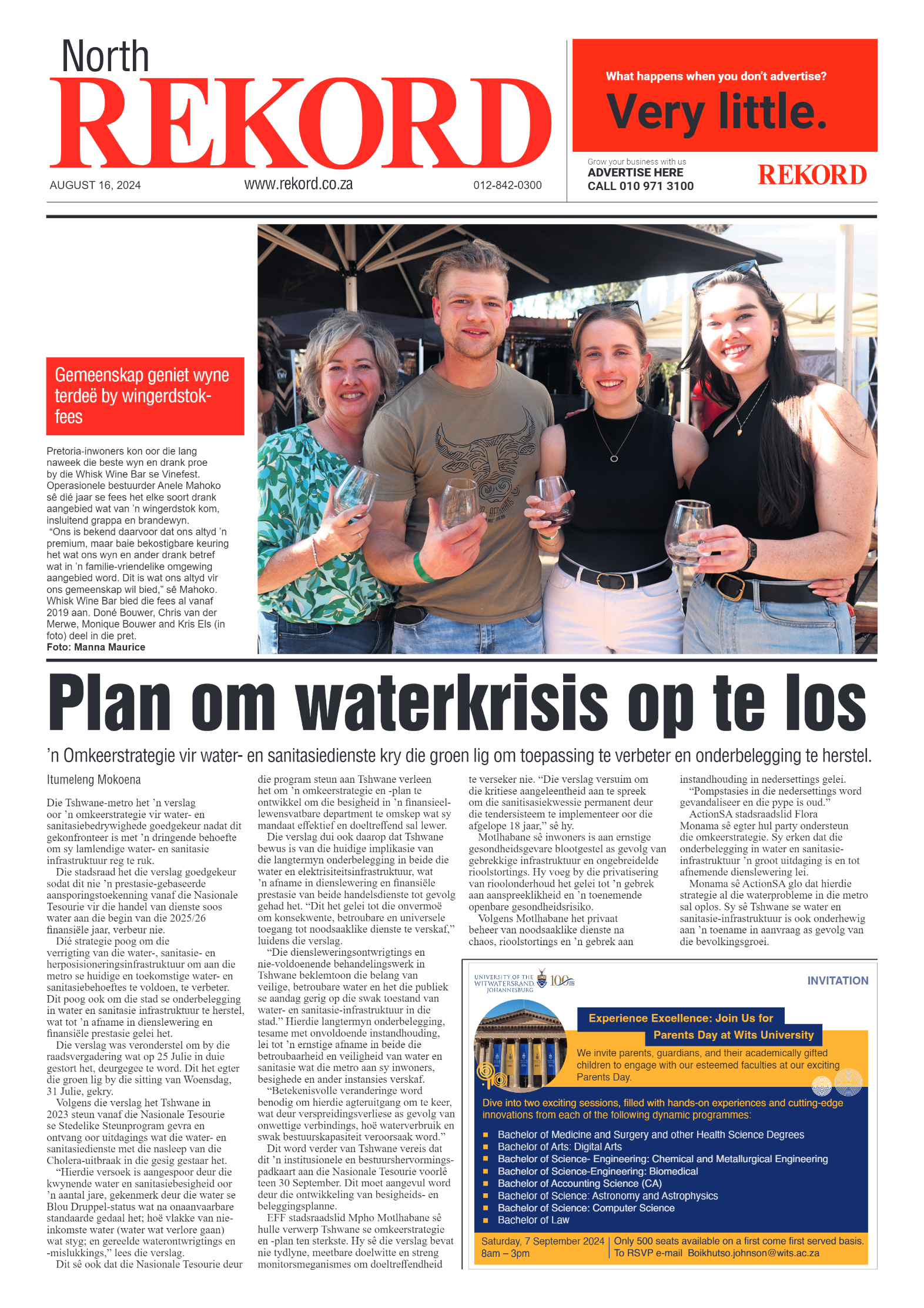 Rekord North 16 August 2024 page 1