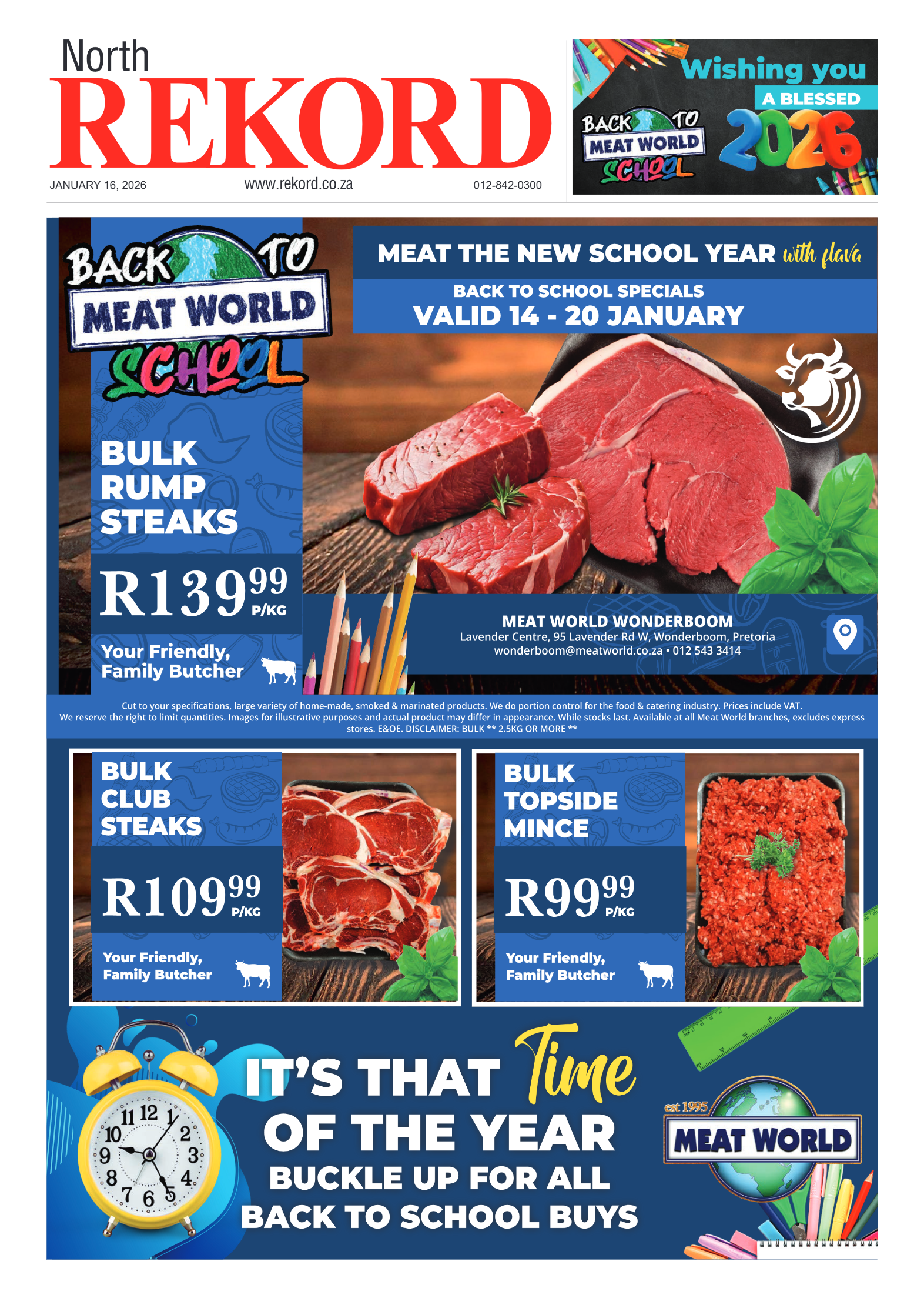 Rekord North 16 January 2026 page 1