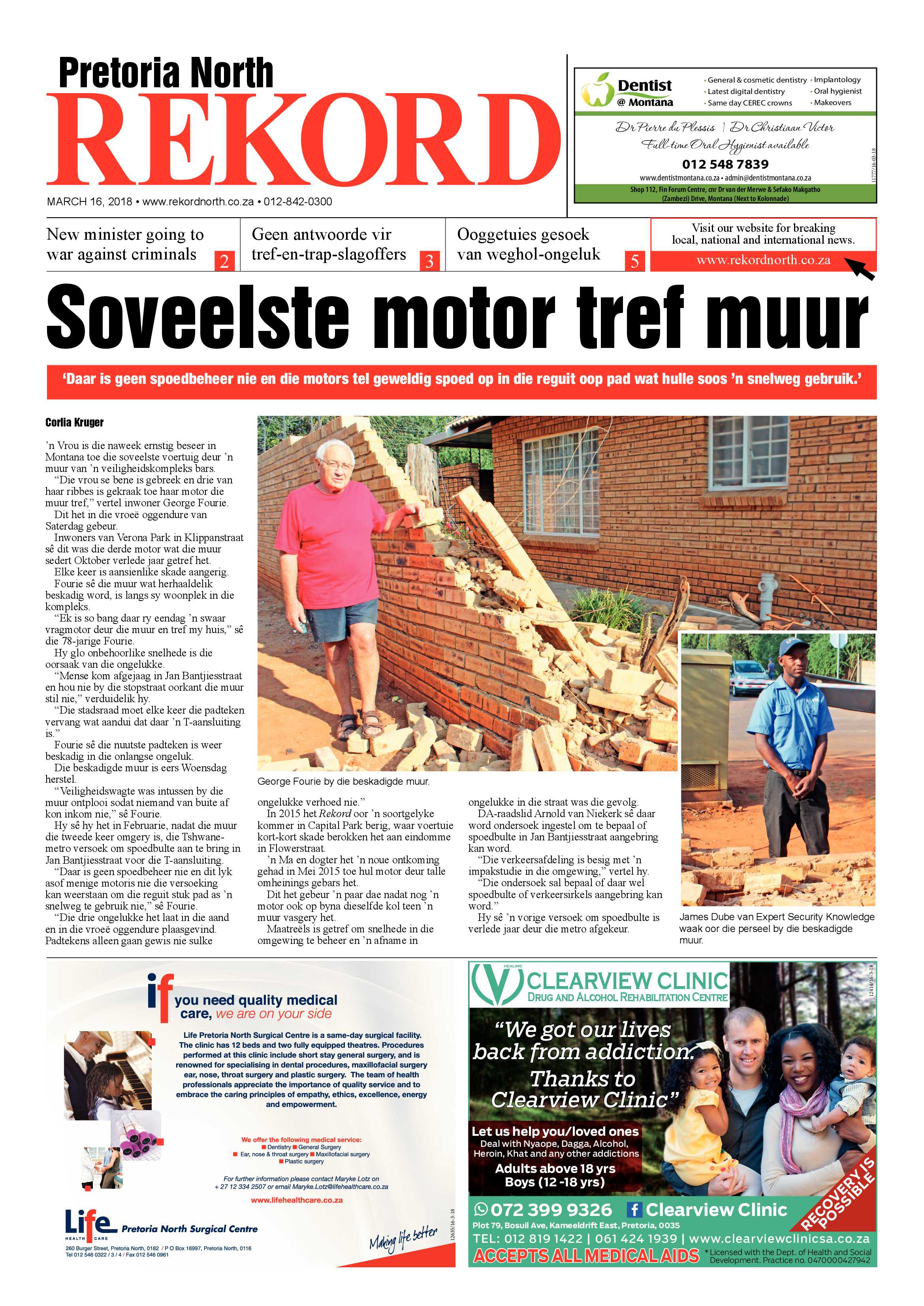 Rekord North 16 March 2018 page 1