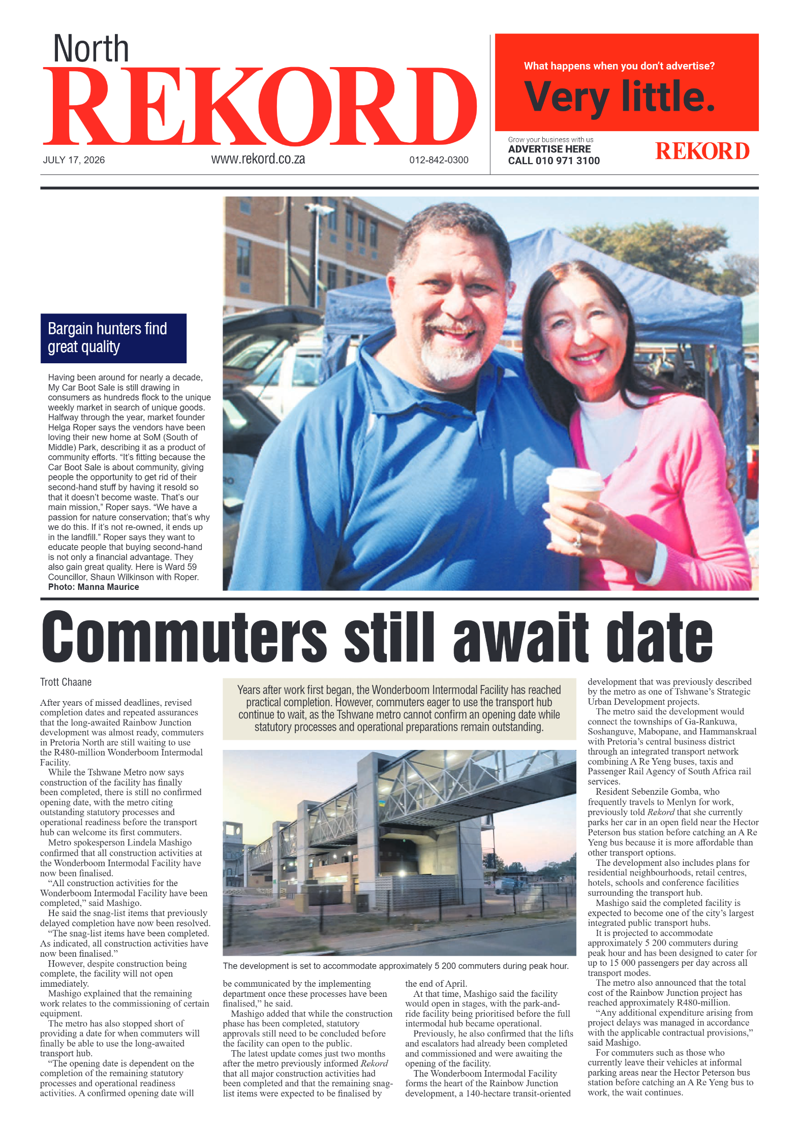 Rekord North 17 July 2026 page 1