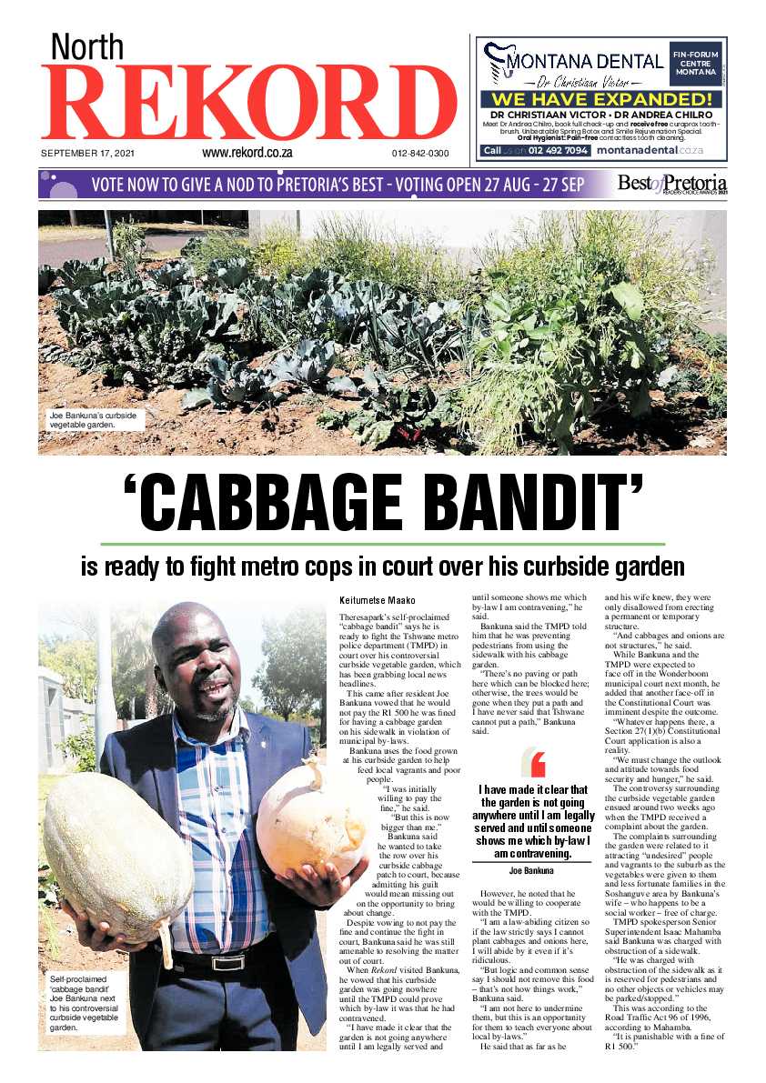 Rekord North 17 September 2021 page 1
