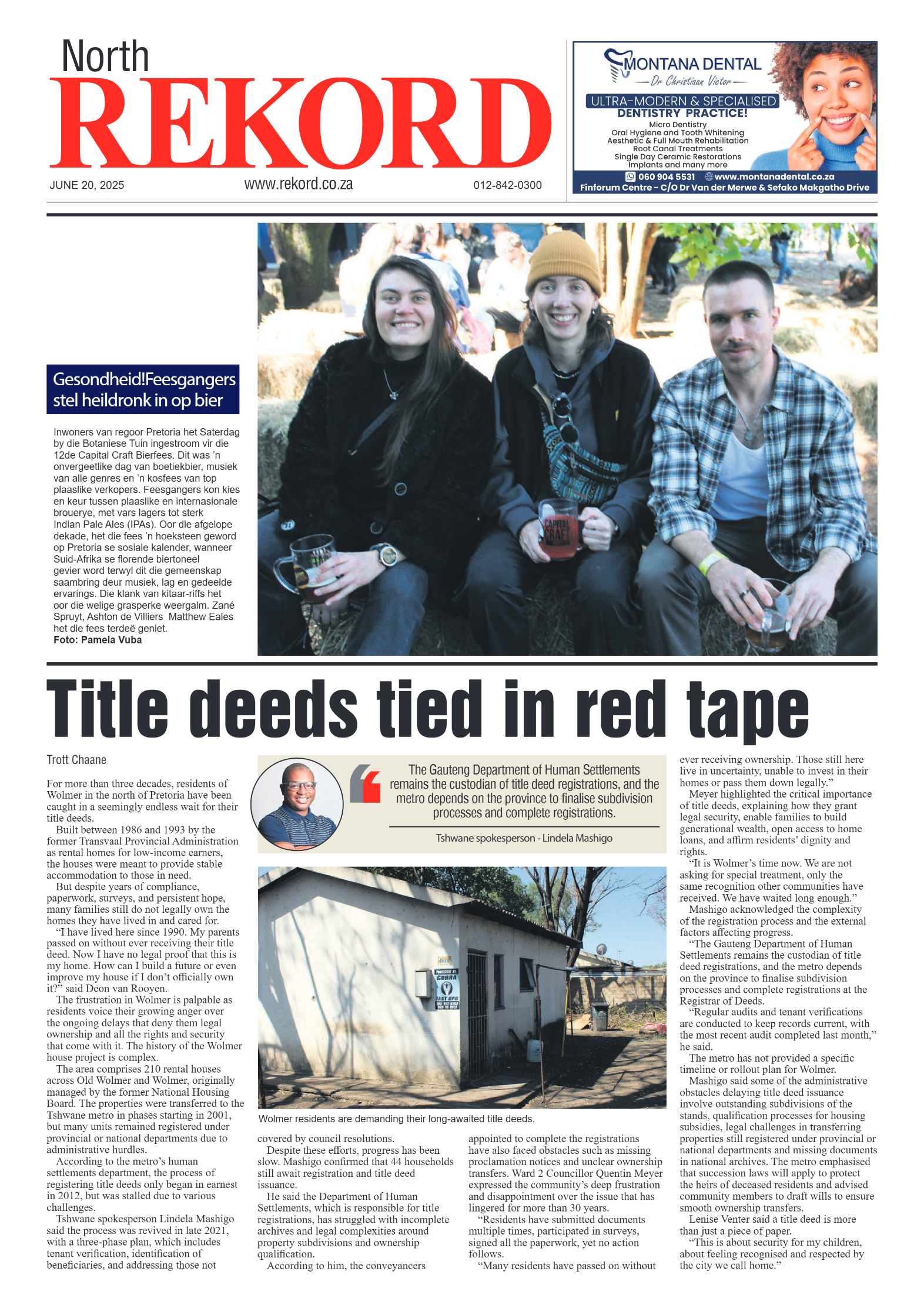 Rekord North 20 June 2025 page 1