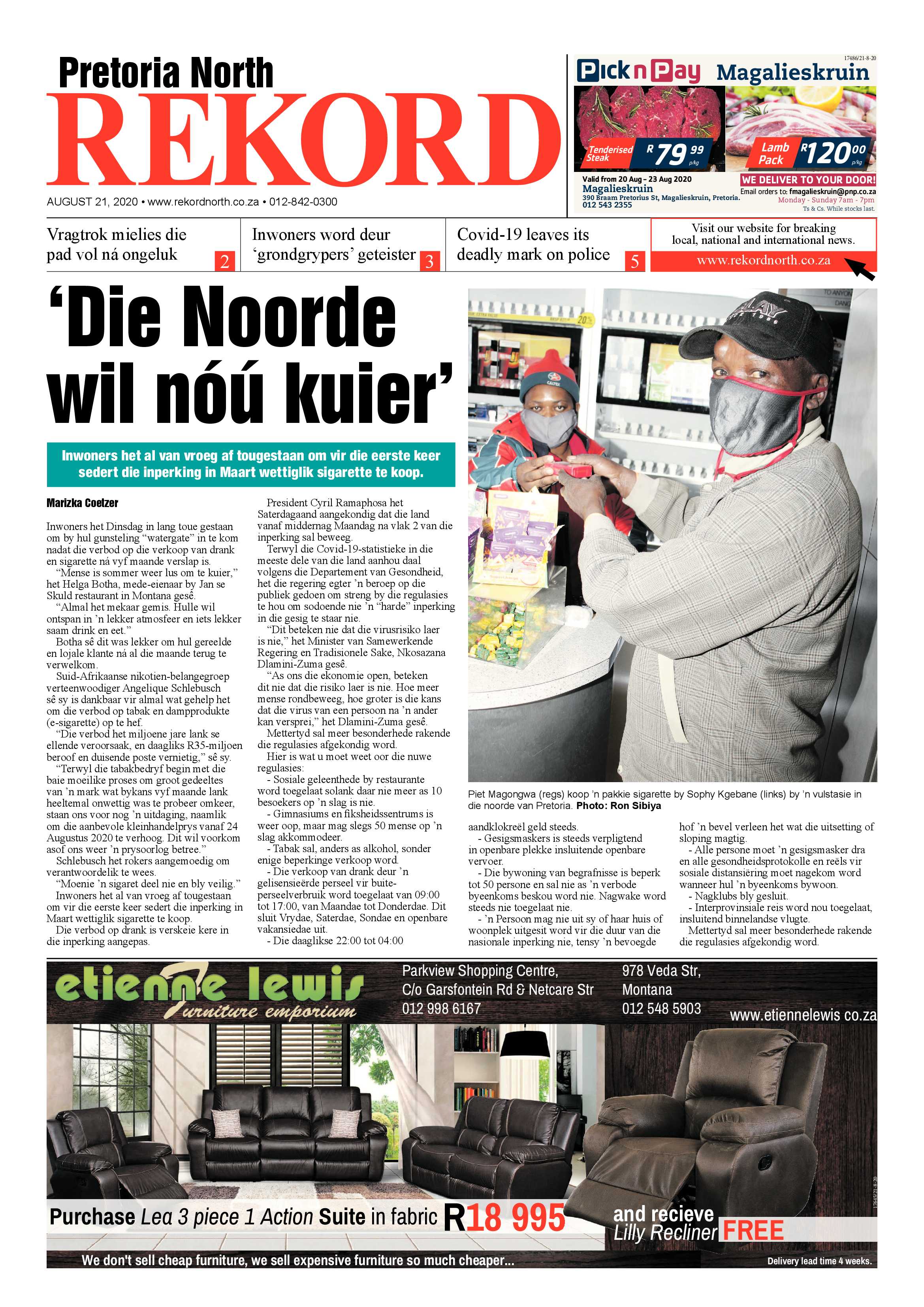 Rekord North 21 August 2020 page 1