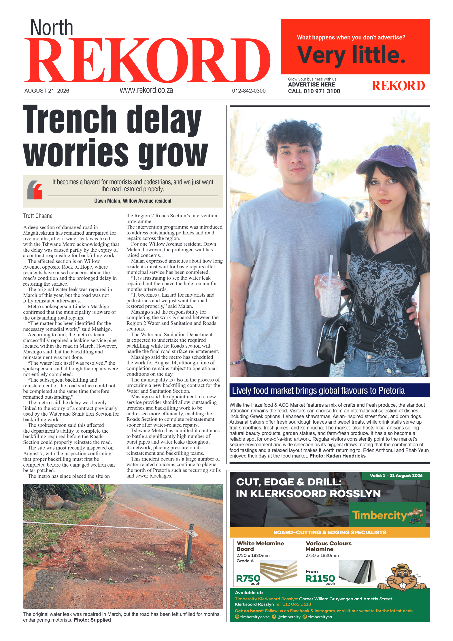 Rekord North 21 August 2026 page 1