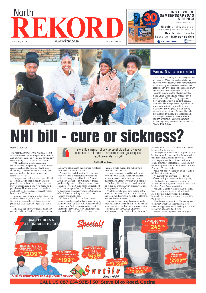 Rekord North 21 July 2023 page 1