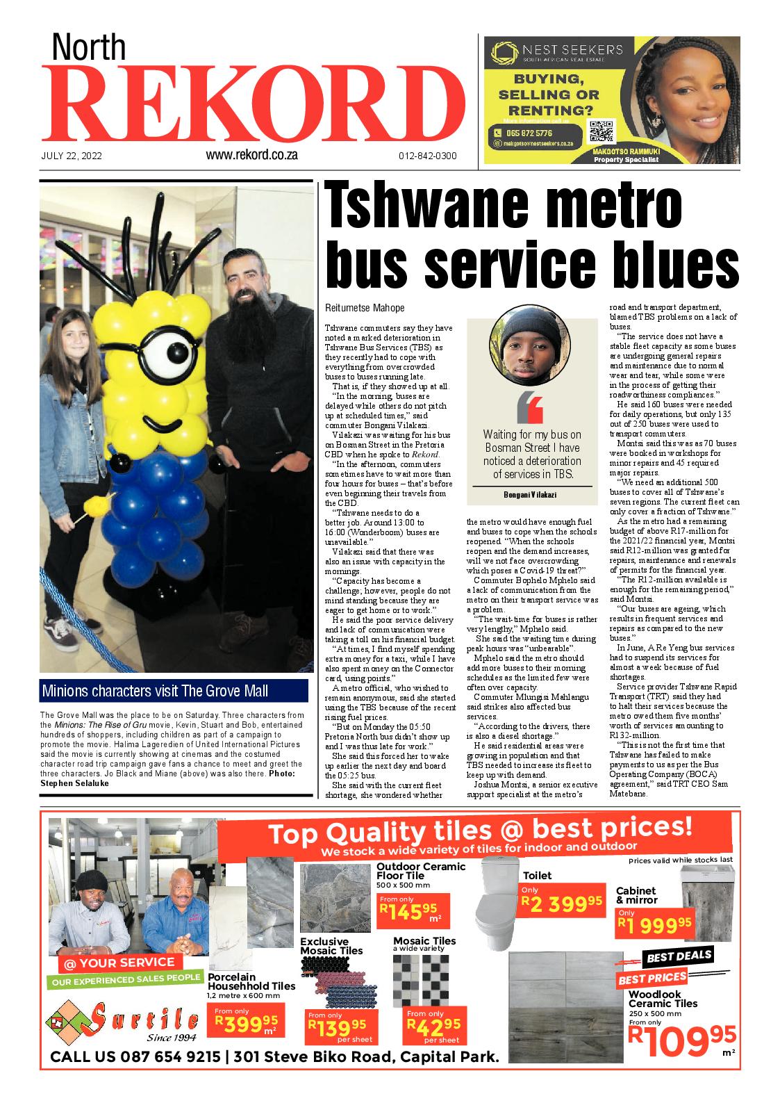 Rekord North 22 July 2022 page 1
