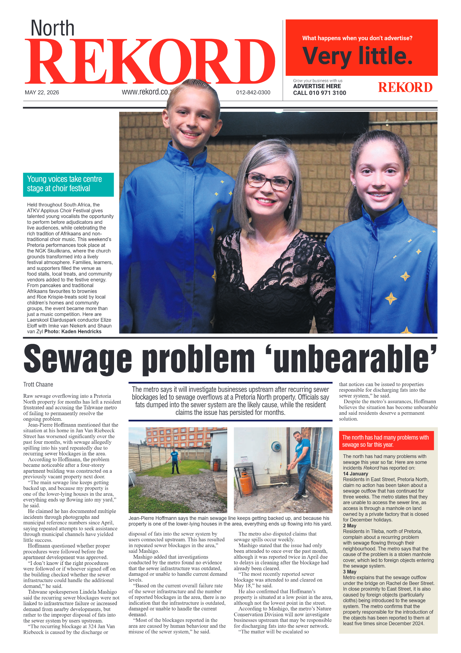 Rekord North 22 May 2026 page 1