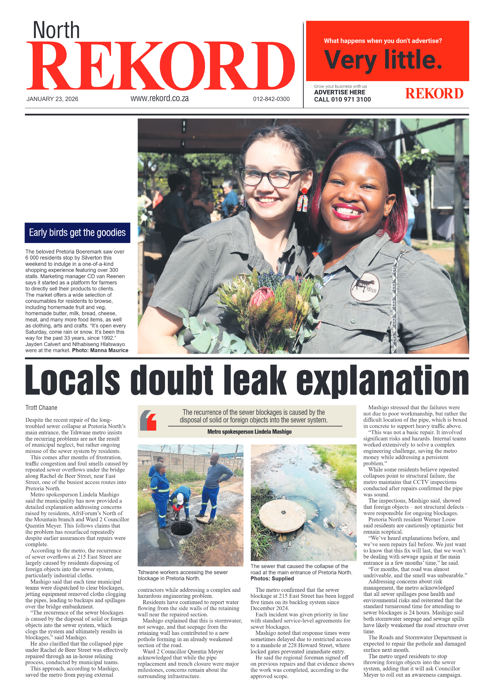 Rekord North 23 January 2026 page 1