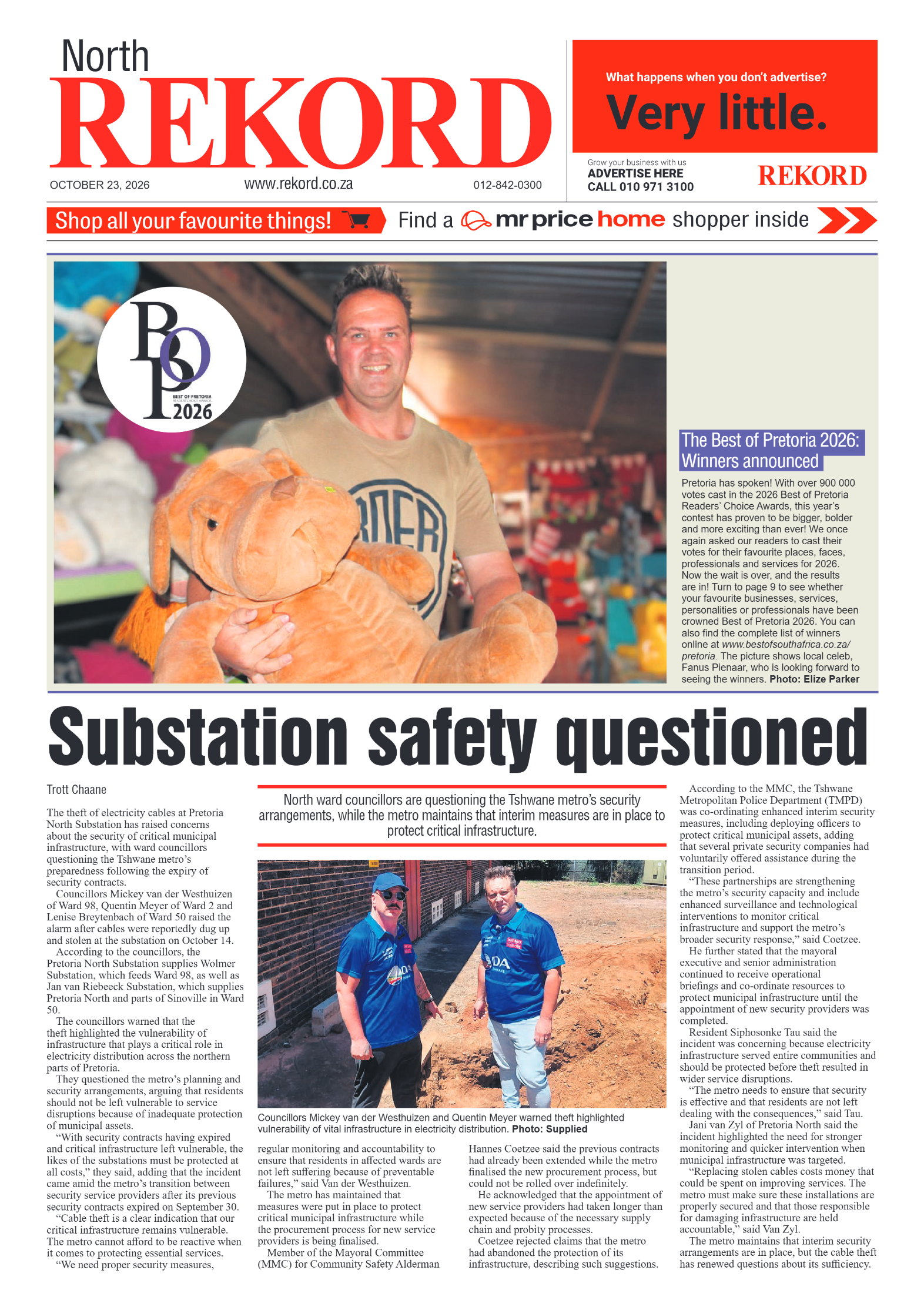 Rekord North – 23 October 2026 page 1