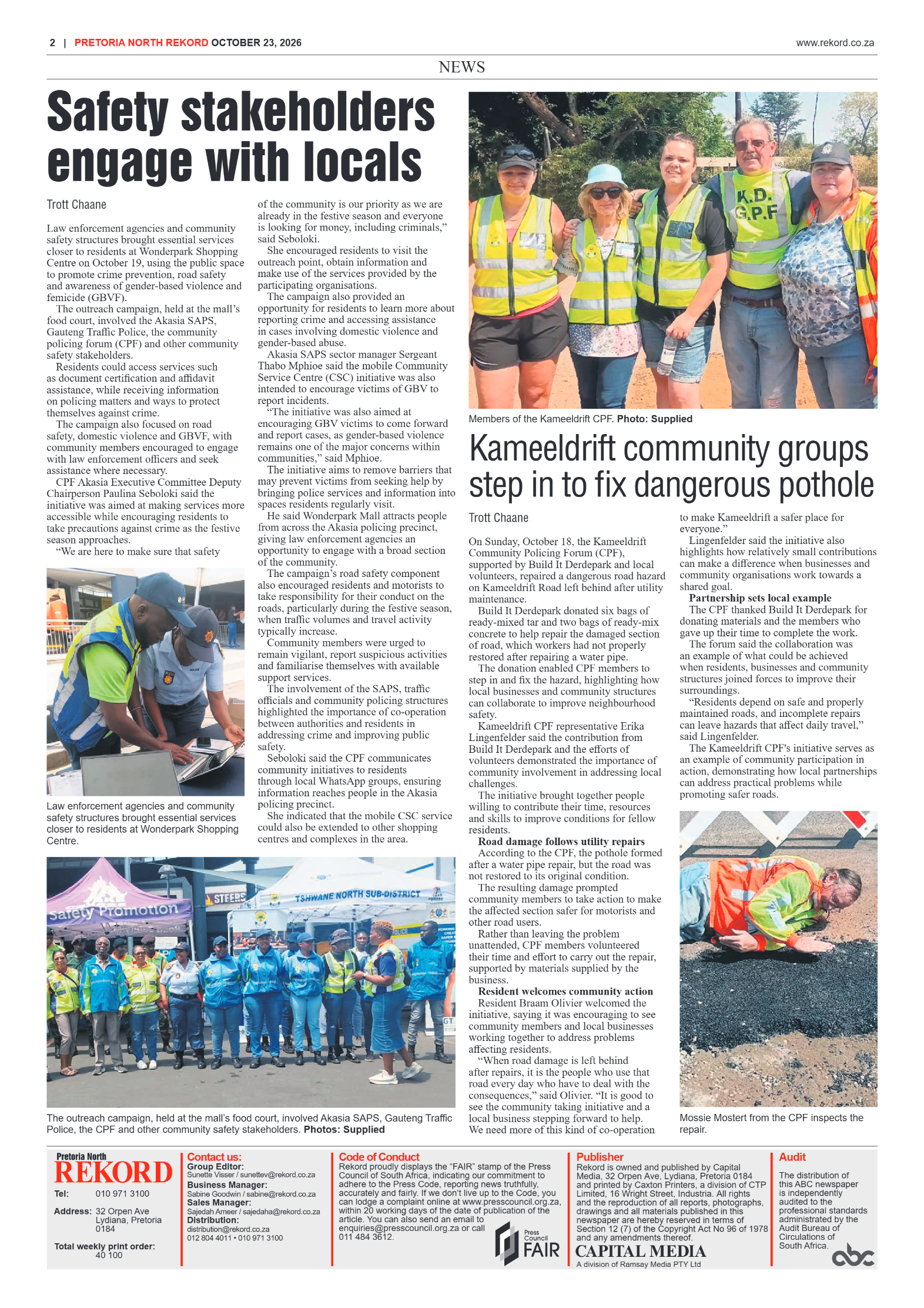 Rekord North – 23 October 2026 page 2