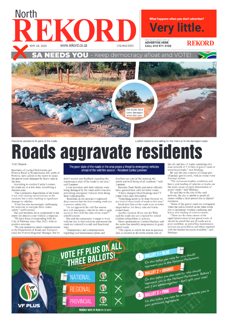 Rekord North 24 May 24 page 1