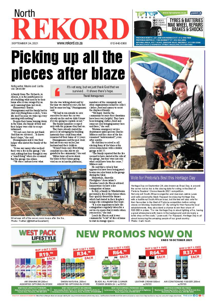 Rekord North 24 September 2021 page 1