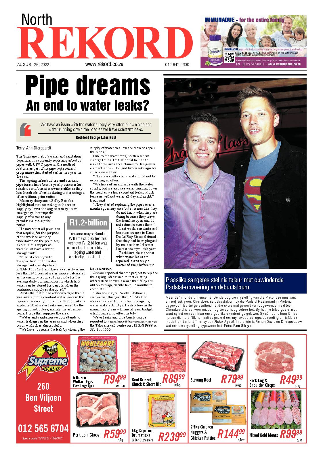 Rekord North 26 August 2022 page 1