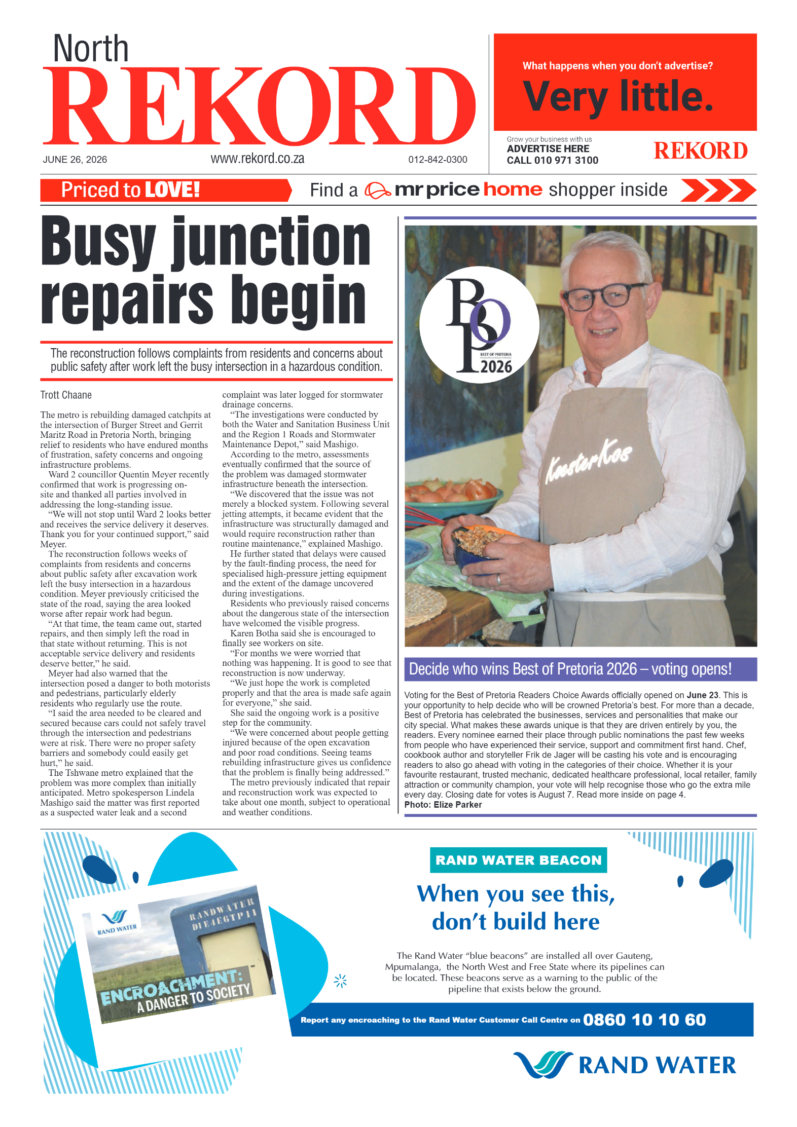 Rekord North 26 June 2026 page 1