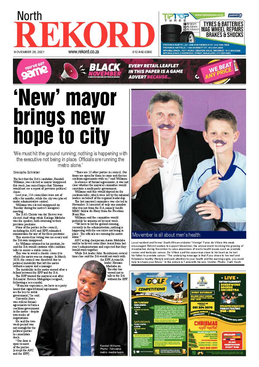 Rekord North 26 November 2021 page 1