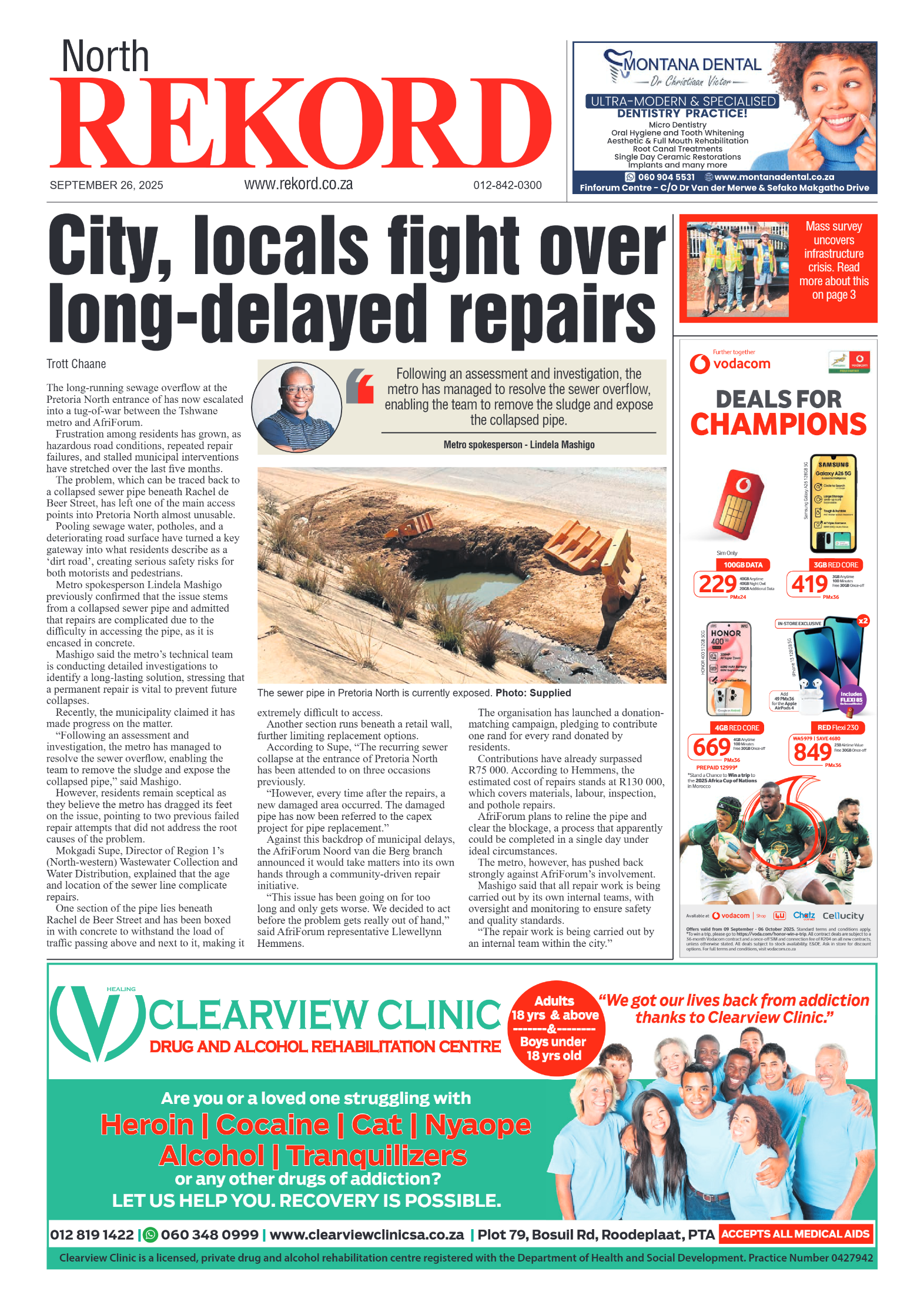 Rekord North 26 September 2025 page 1