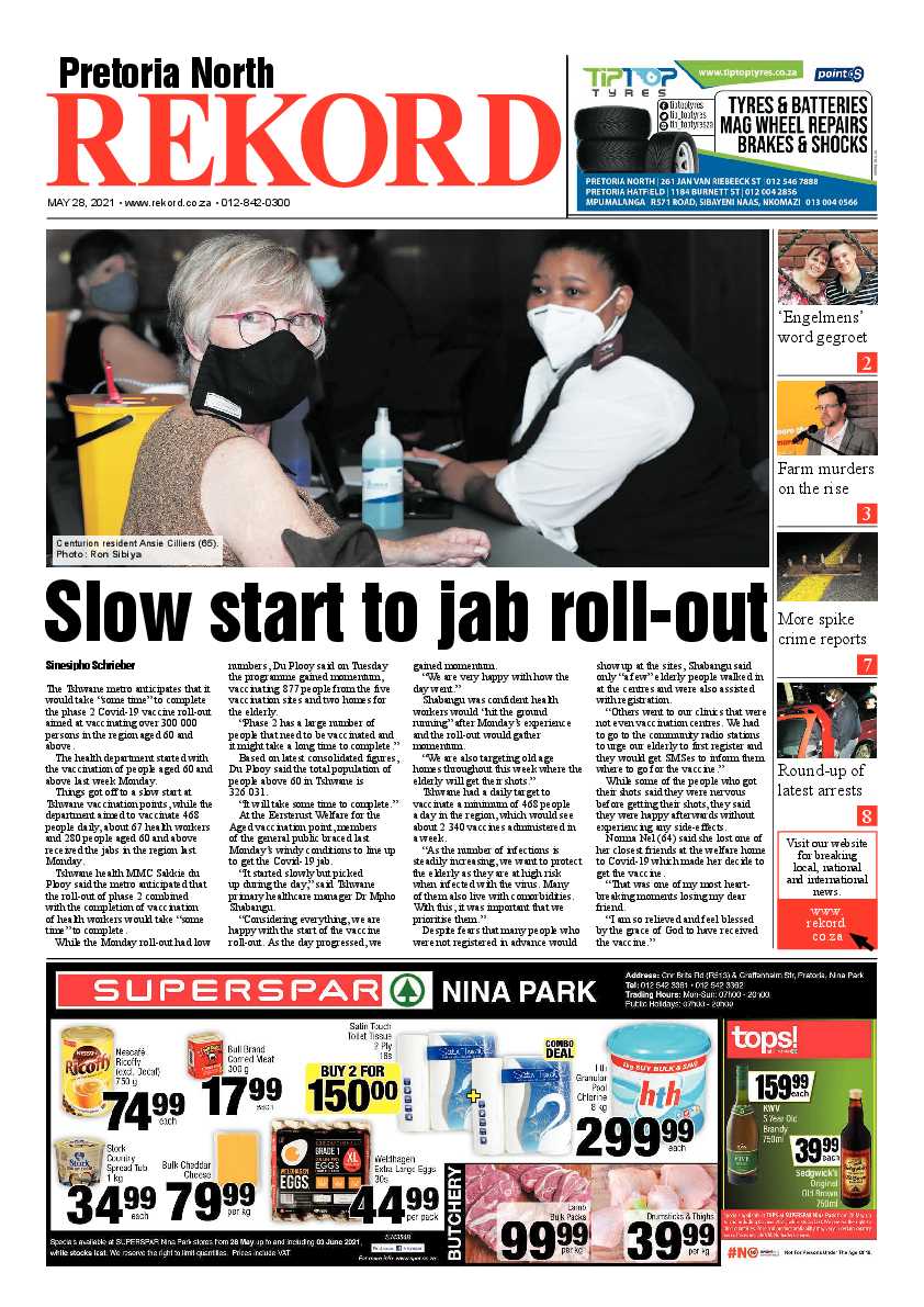 Rekord North 28 May 2021 page 1