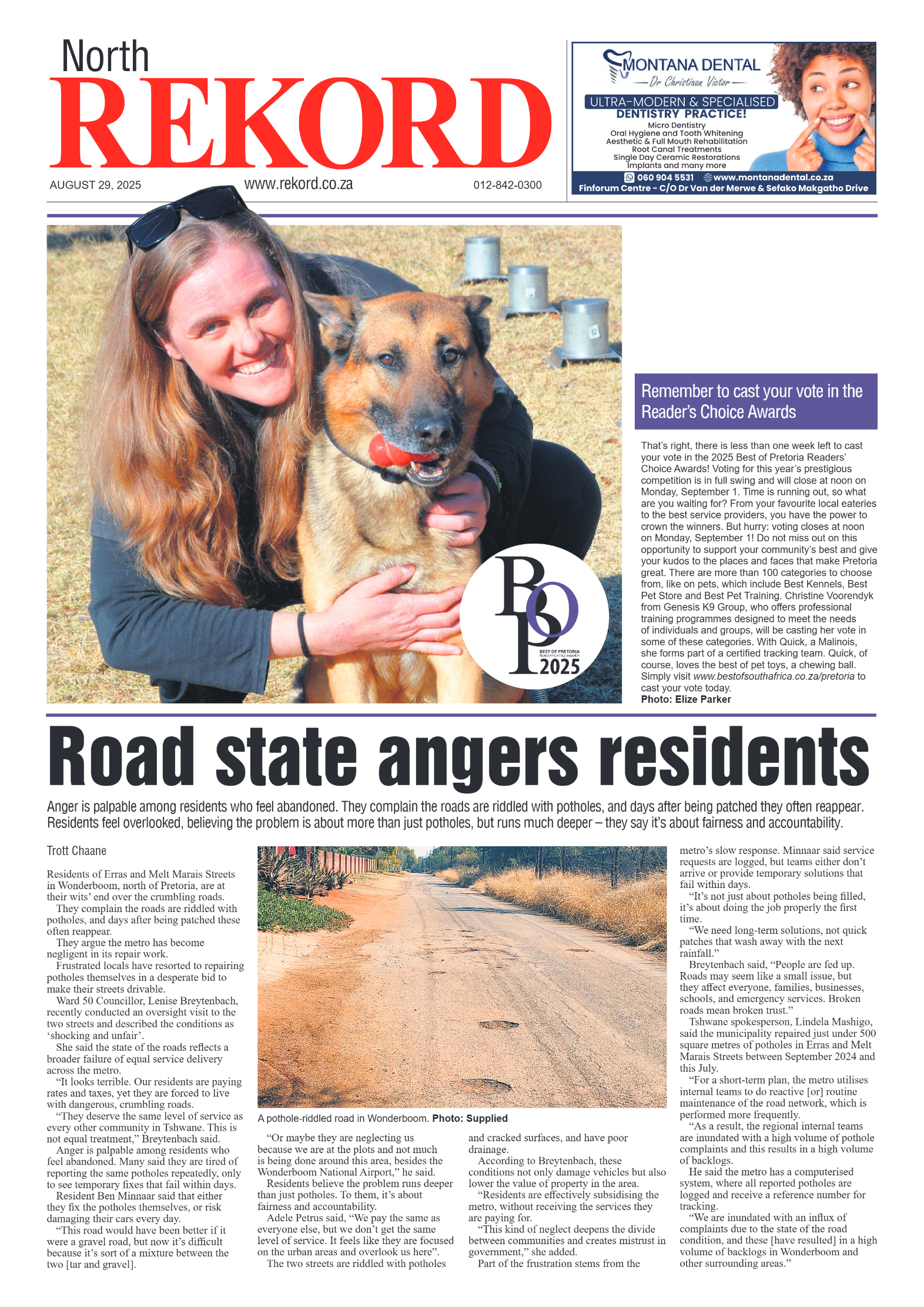 Rekord North 29 August 2025 page 1