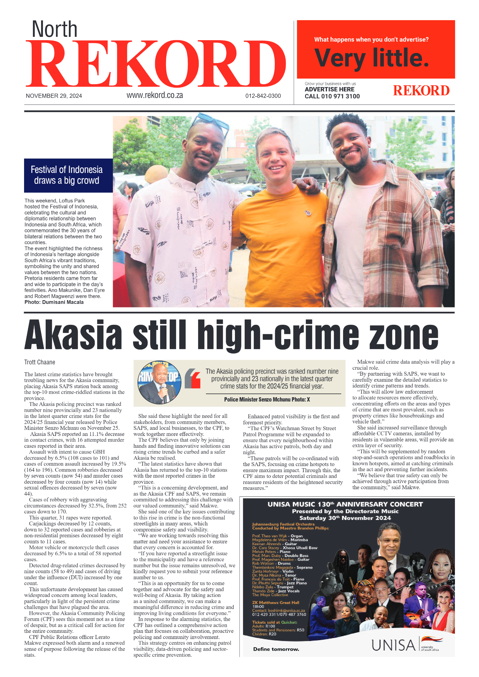 Rekord North 29 November 24 page 1