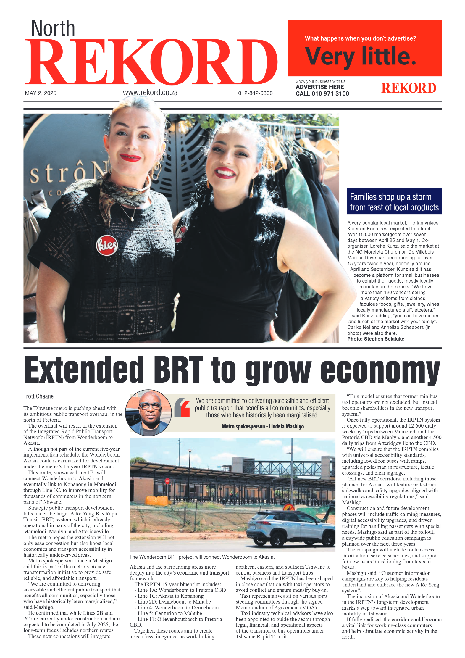 Rekord North 2 May 2025 page 1