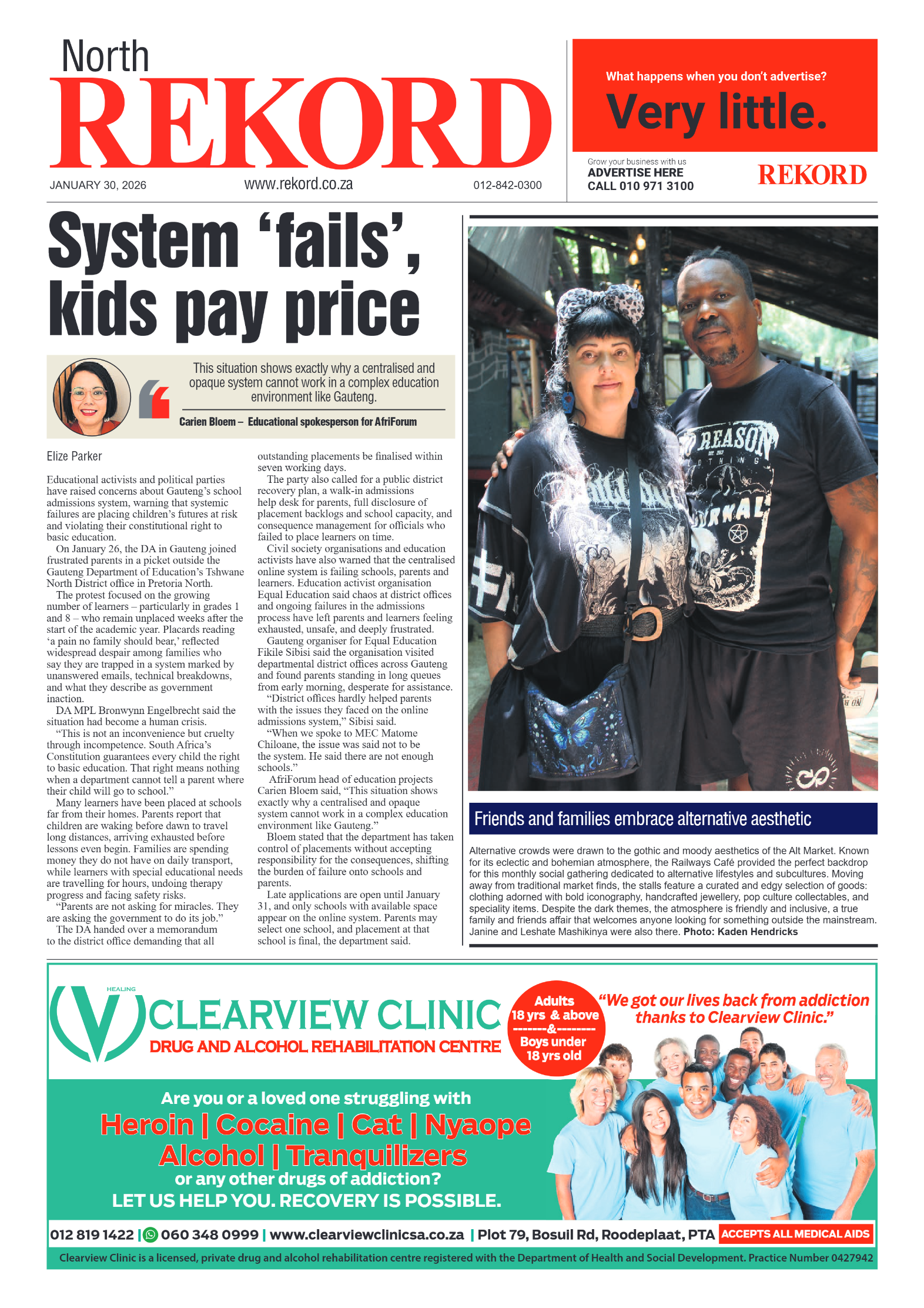 Rekord North 30 January 2026 page 1