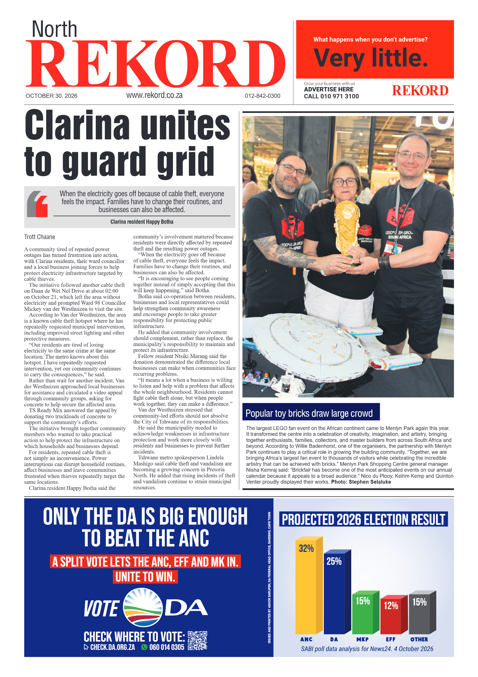 Rekord North – 30 October 2026 page 1