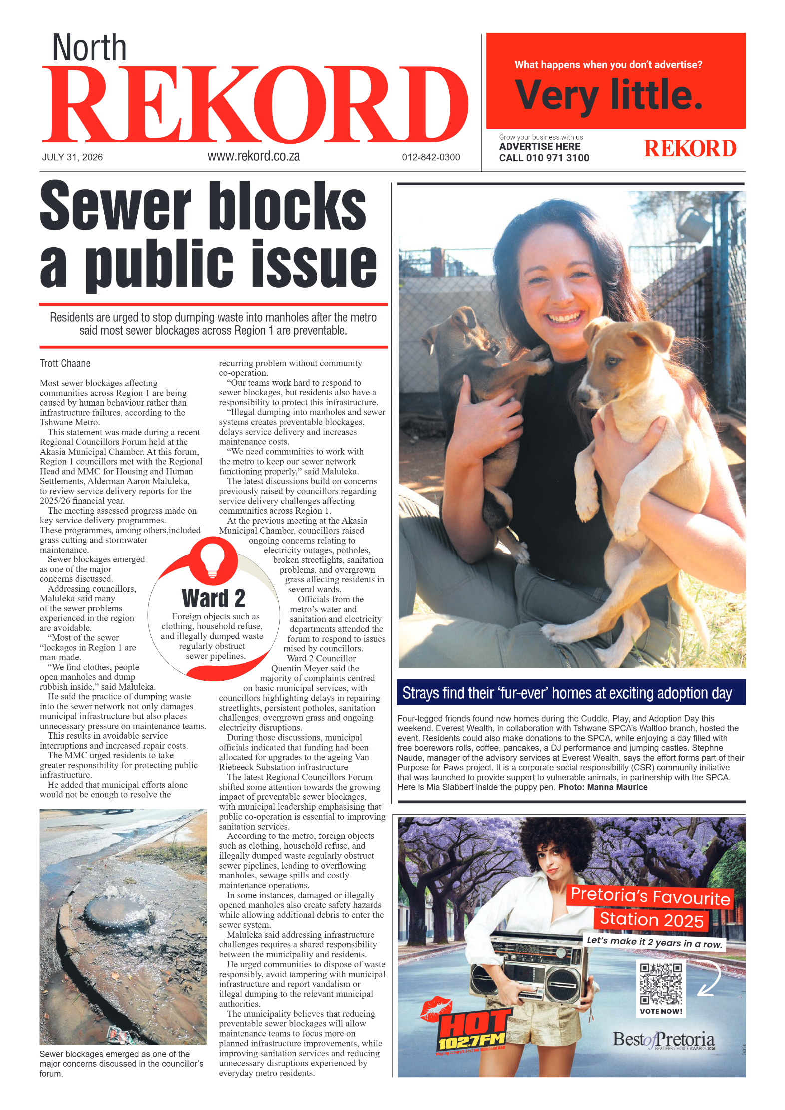 Rekord North 31 July 2026 page 1
