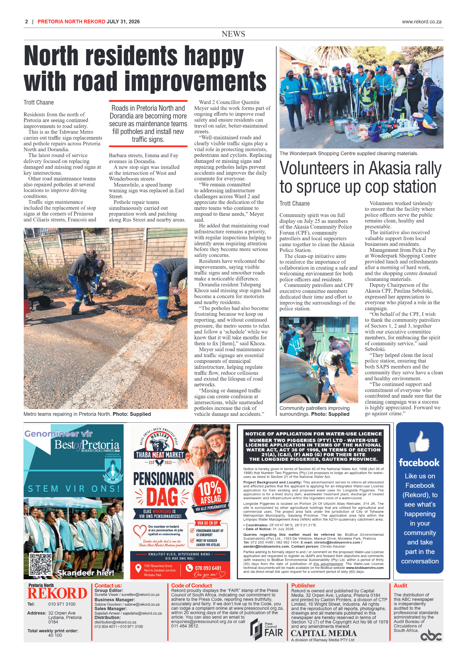 Rekord North 31 July 2026 page 2
