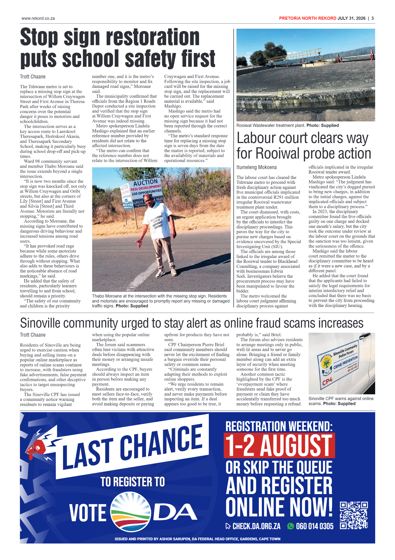 Rekord North 31 July 2026 page 3