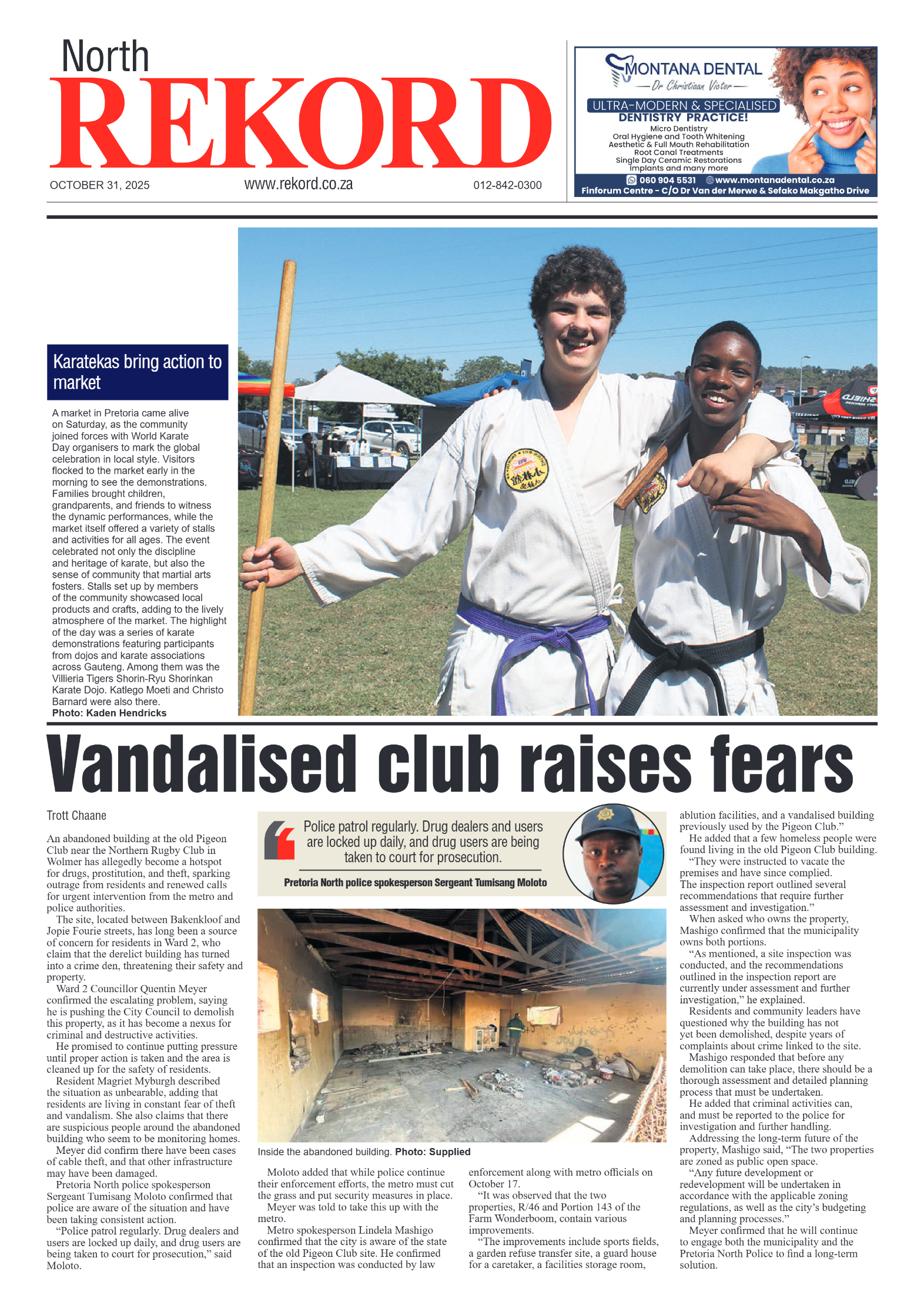 Rekord North 31 October 2025 page 1