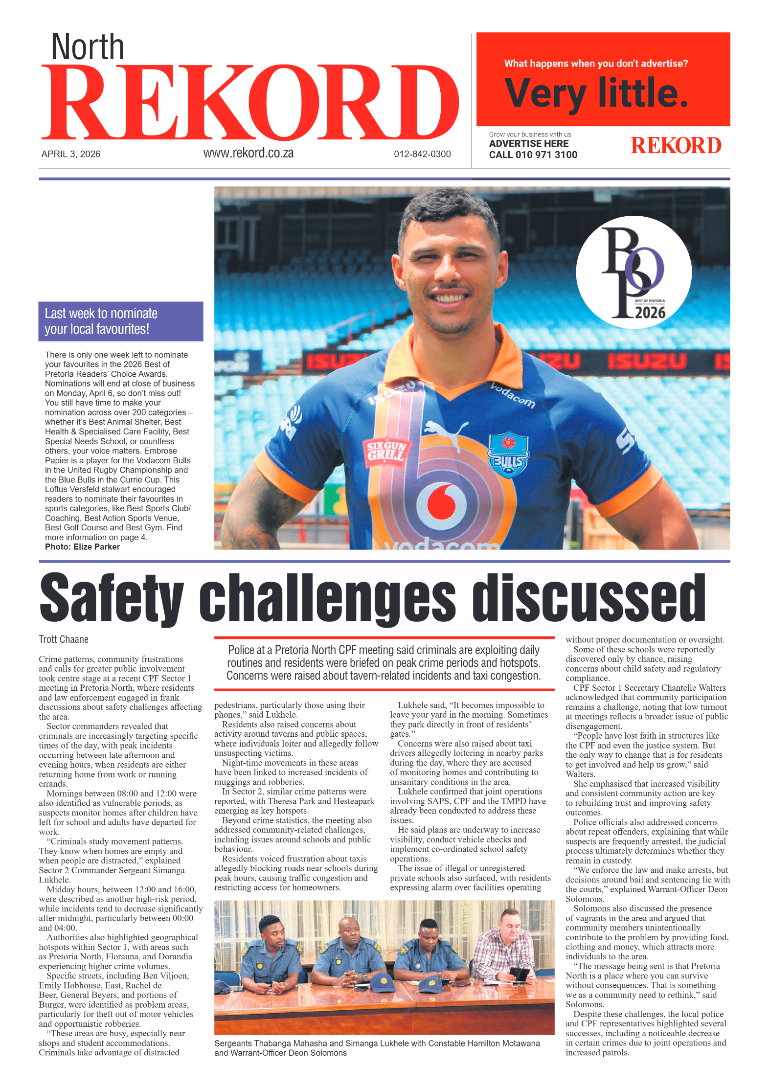 Rekord North 3 April 2026 page 1