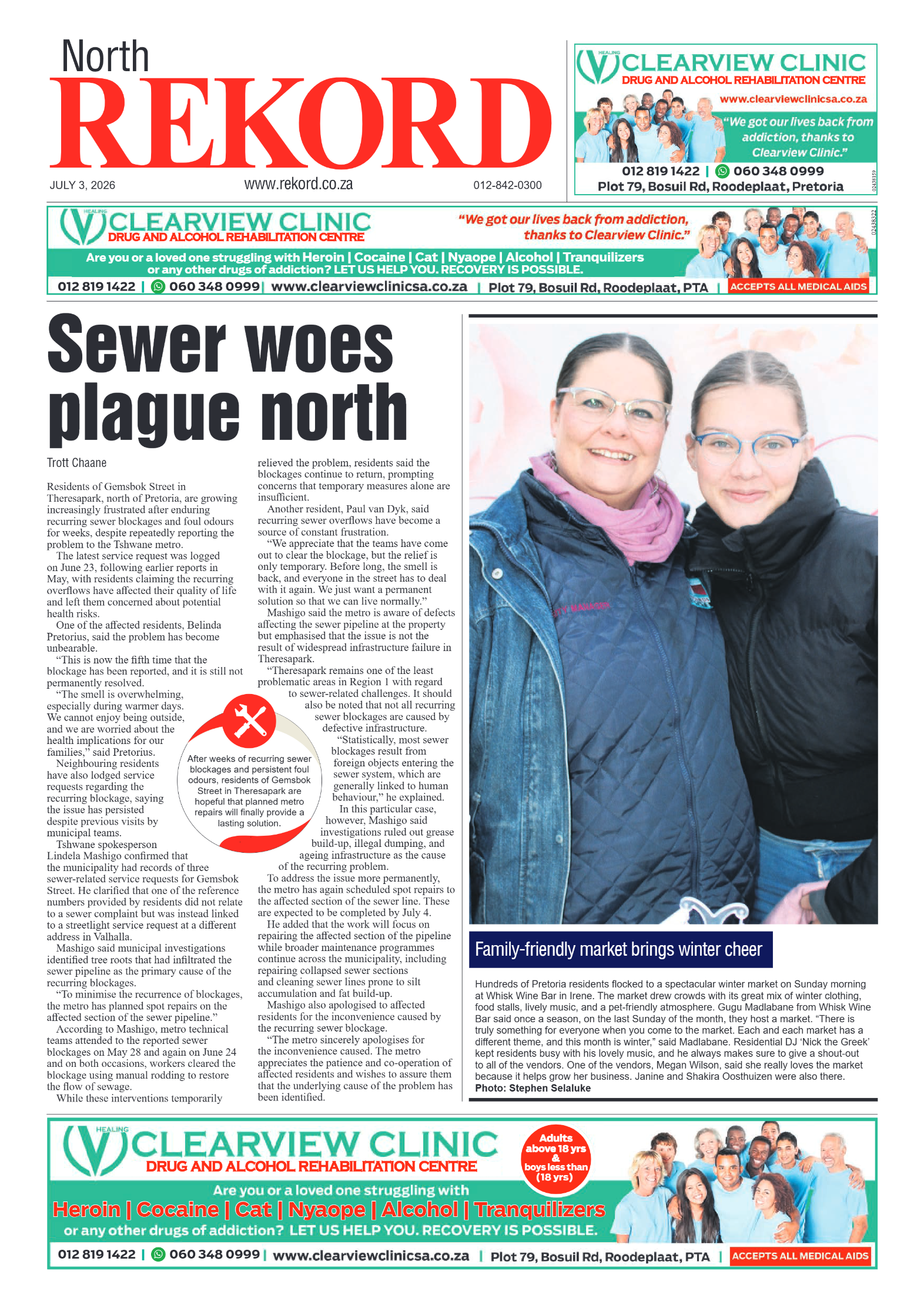 Rekord North 3 July 2026 page 1