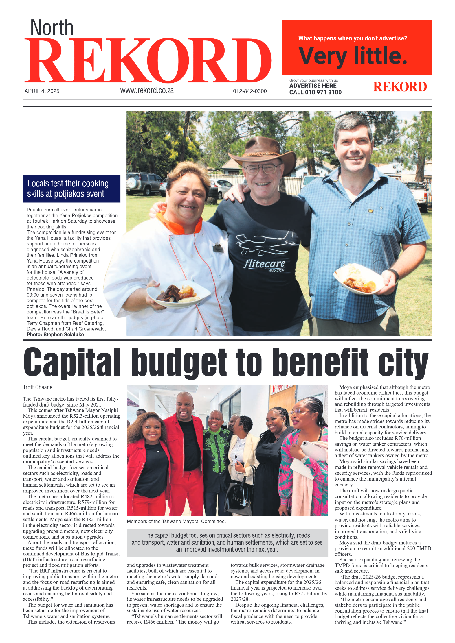 Rekord North 4 April 2025 page 1