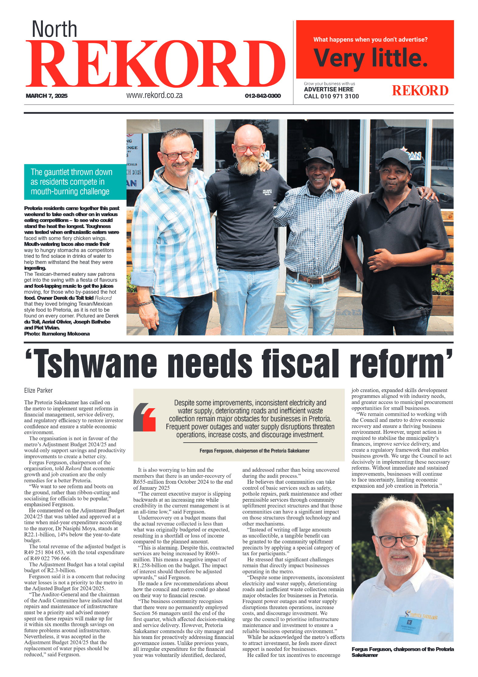 Rekord North 7 March 2025 page 1