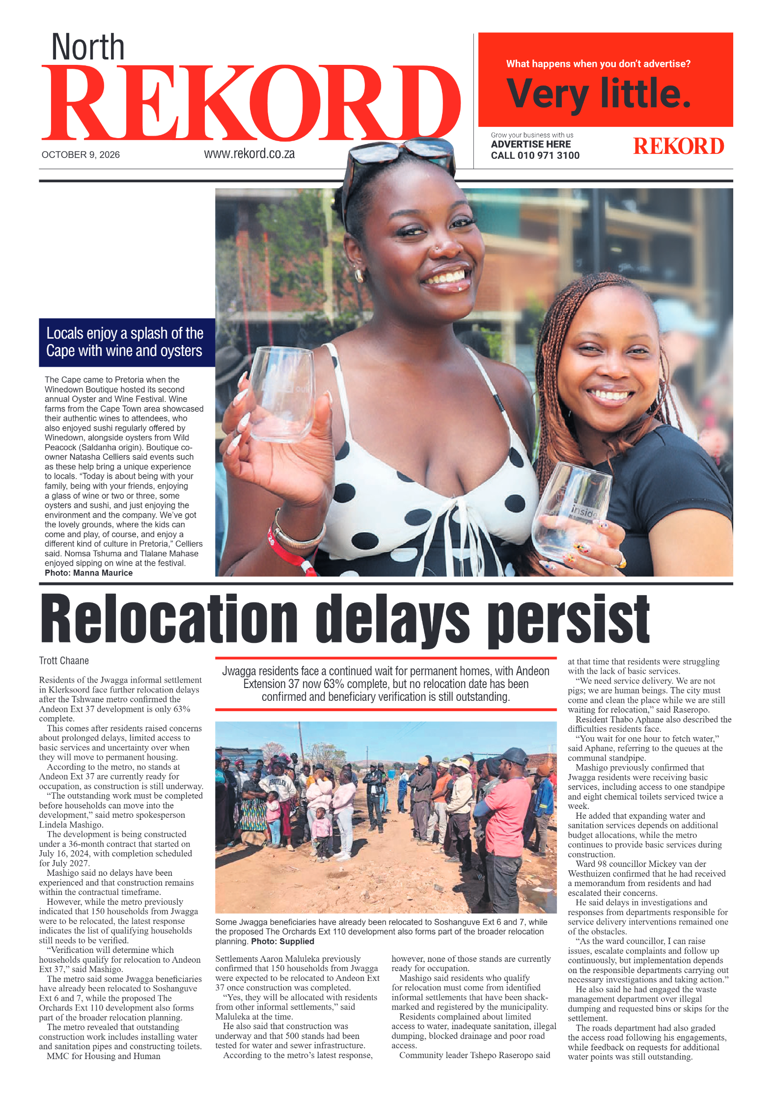 Rekord North – 9 October 2026 page 3