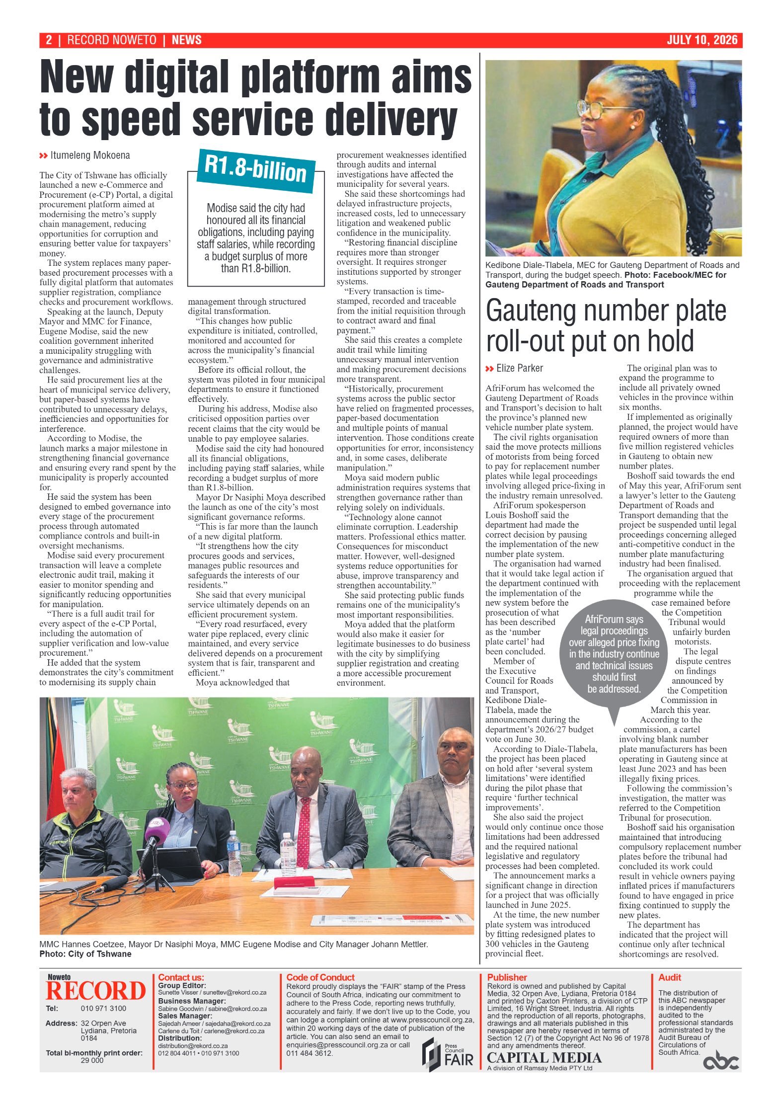 Rekord Noweto 10 July 2026 page 2