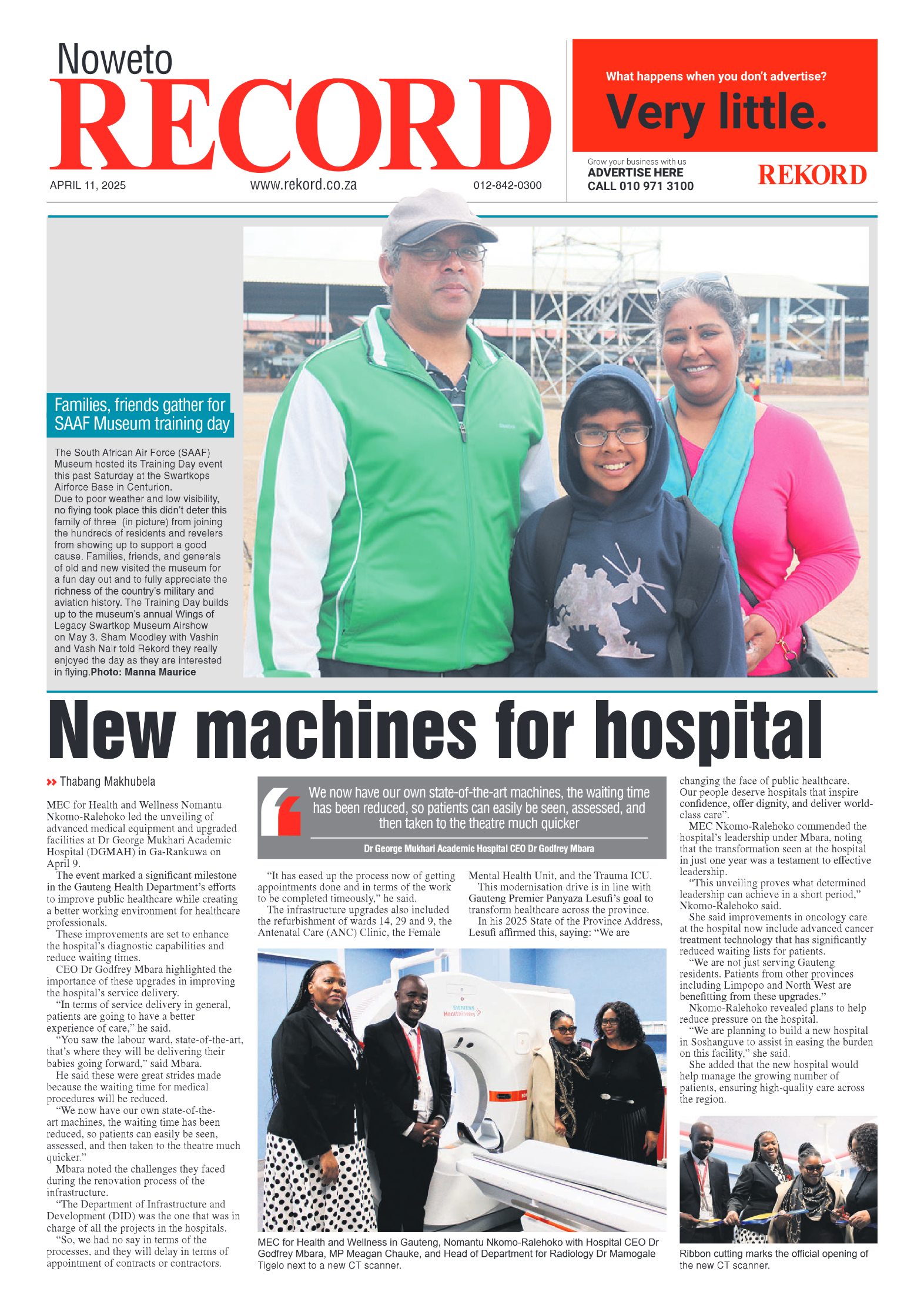 Rekord Noweto 11 April 2025 page 1