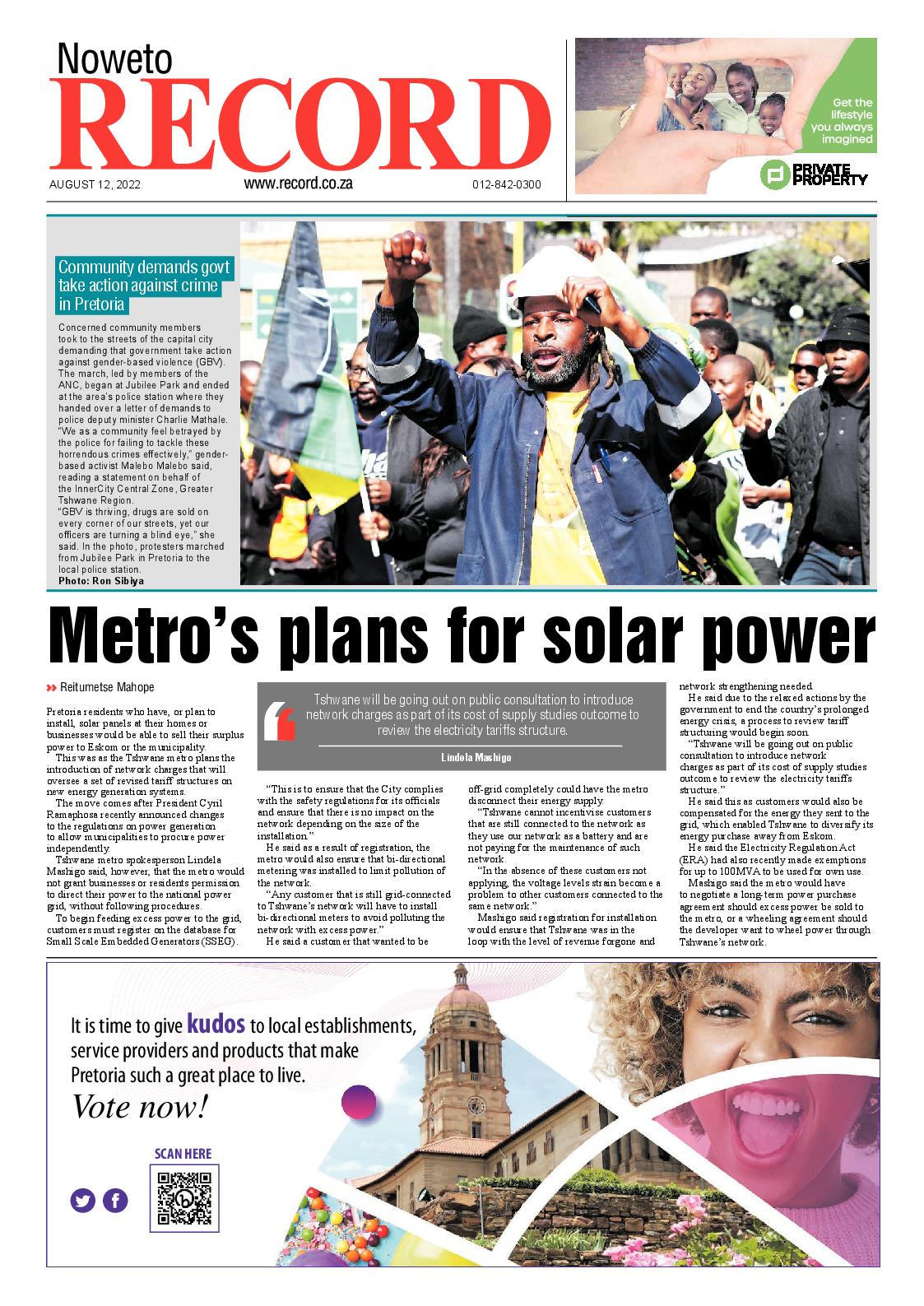 Rekord Noweto 12 August 2022 page 1