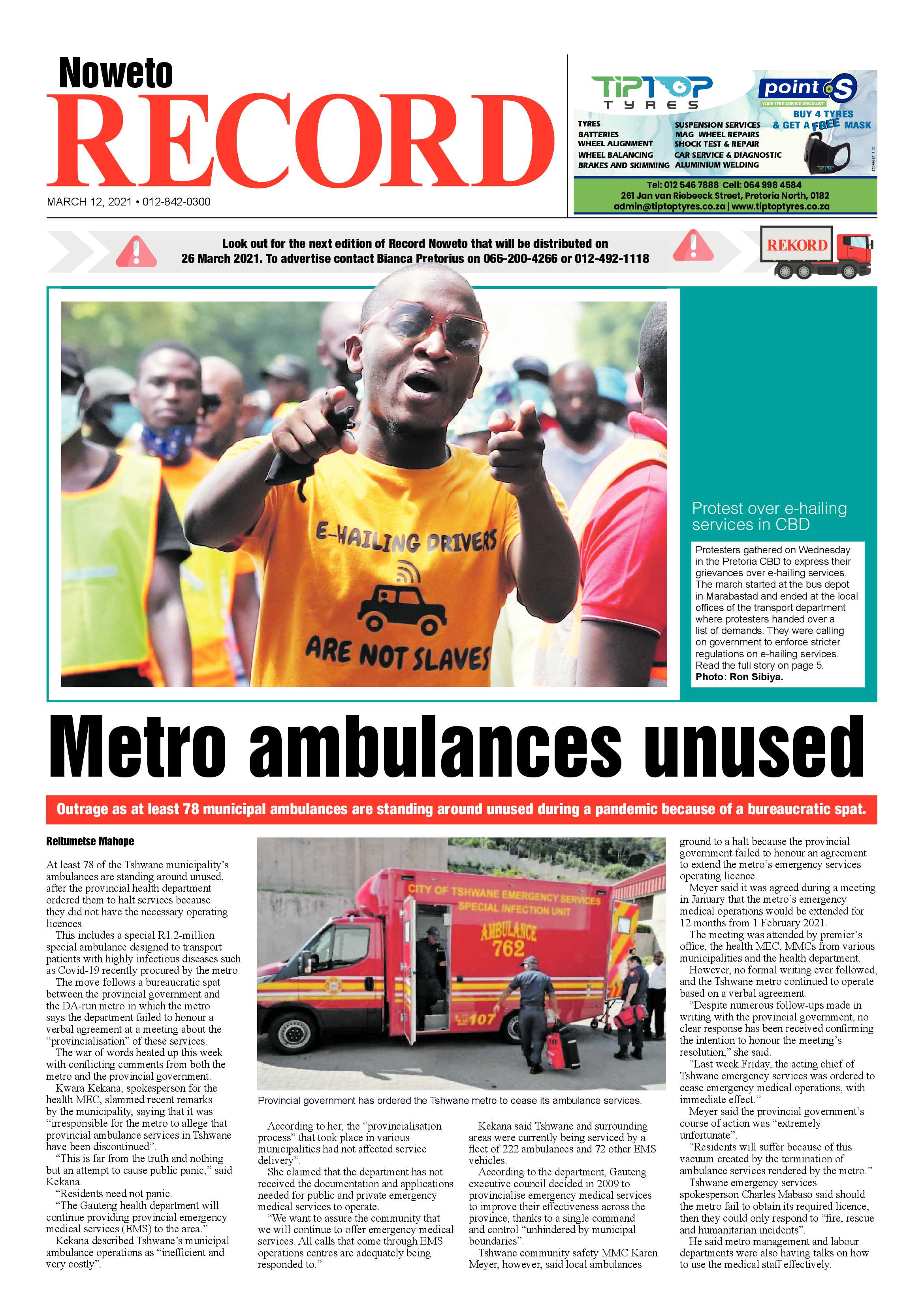 Rekord Noweto 12 March 2021 page 1