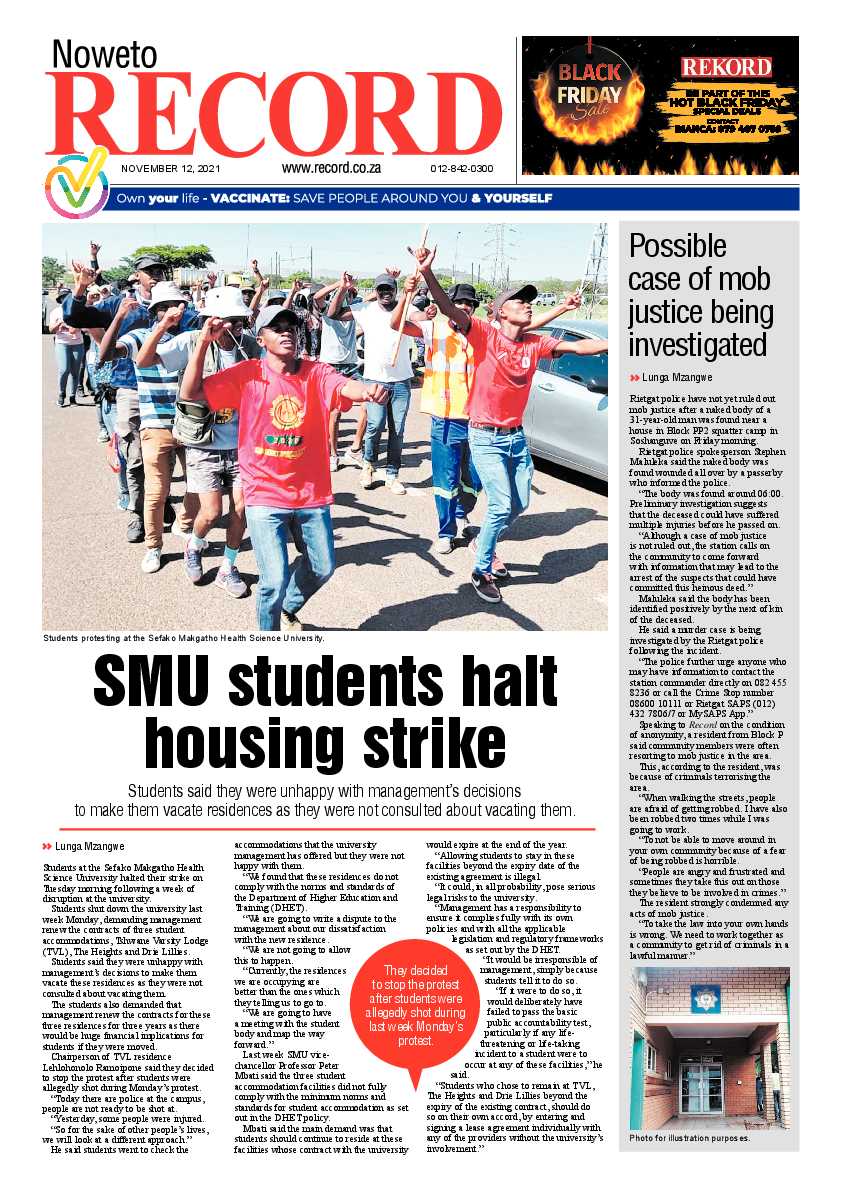 Rekord Noweto 12 November 2021 page 1